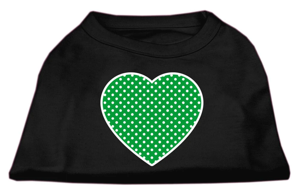 Pet Shirt "Swiss Dots Green Heart" - Image 3
