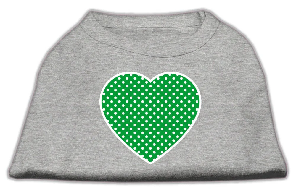 Pet Shirt "Swiss Dots Green Heart" - Image 4