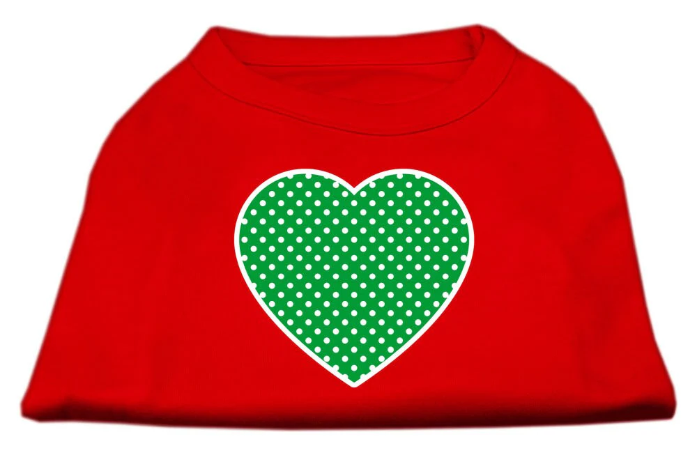 Pet Shirt "Swiss Dots Green Heart" - Image 5