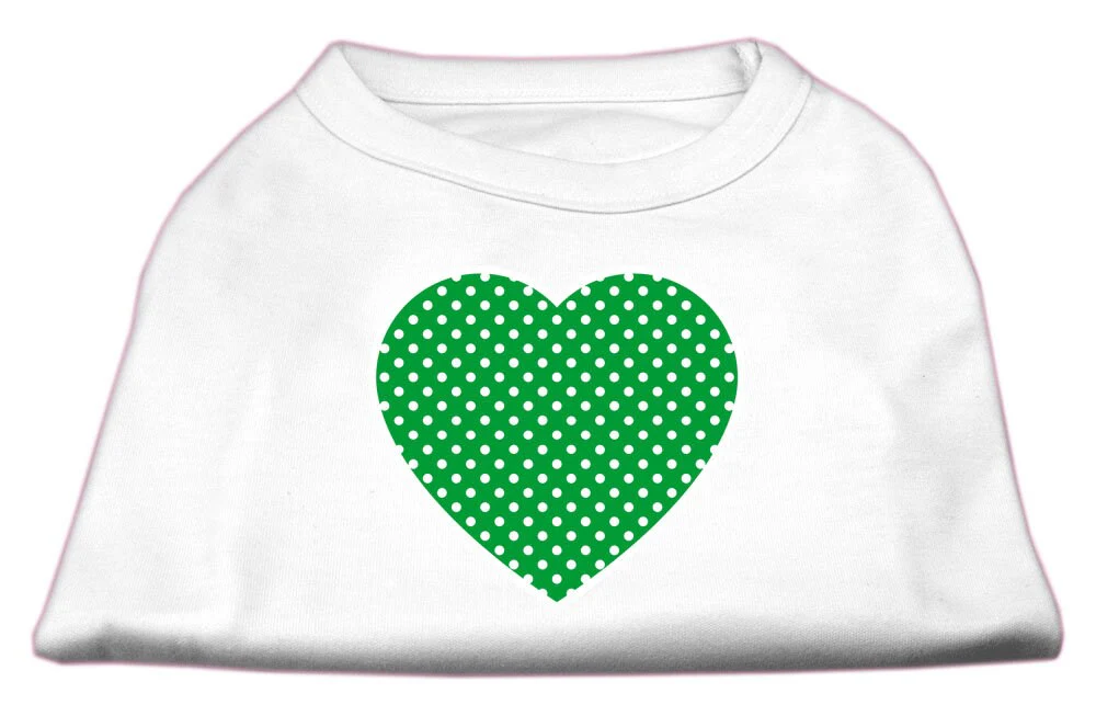 Pet Shirt "Swiss Dots Green Heart" - Image 6