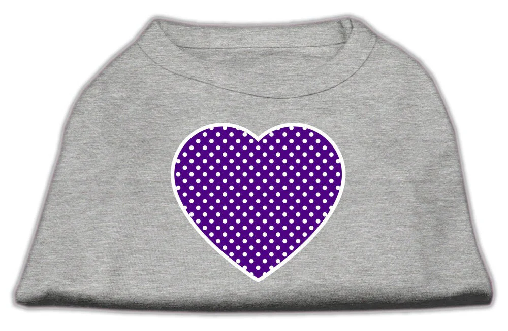 Pet Shirt "Swiss Dots Purple Heart" - Image 2