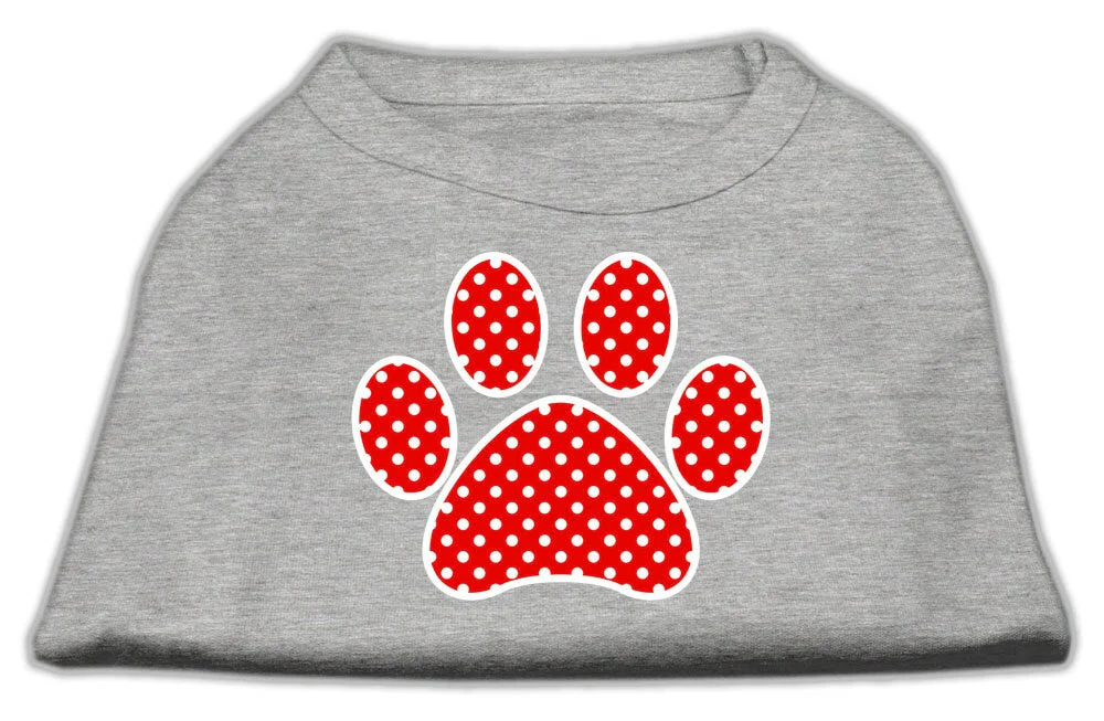 Pet Shirt "Swiss Dots Red Paw" - Image 2