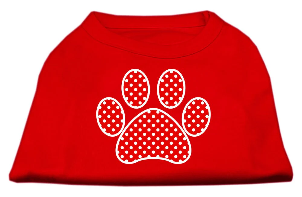 Pet Shirt "Swiss Dots Red Paw" - Image 3