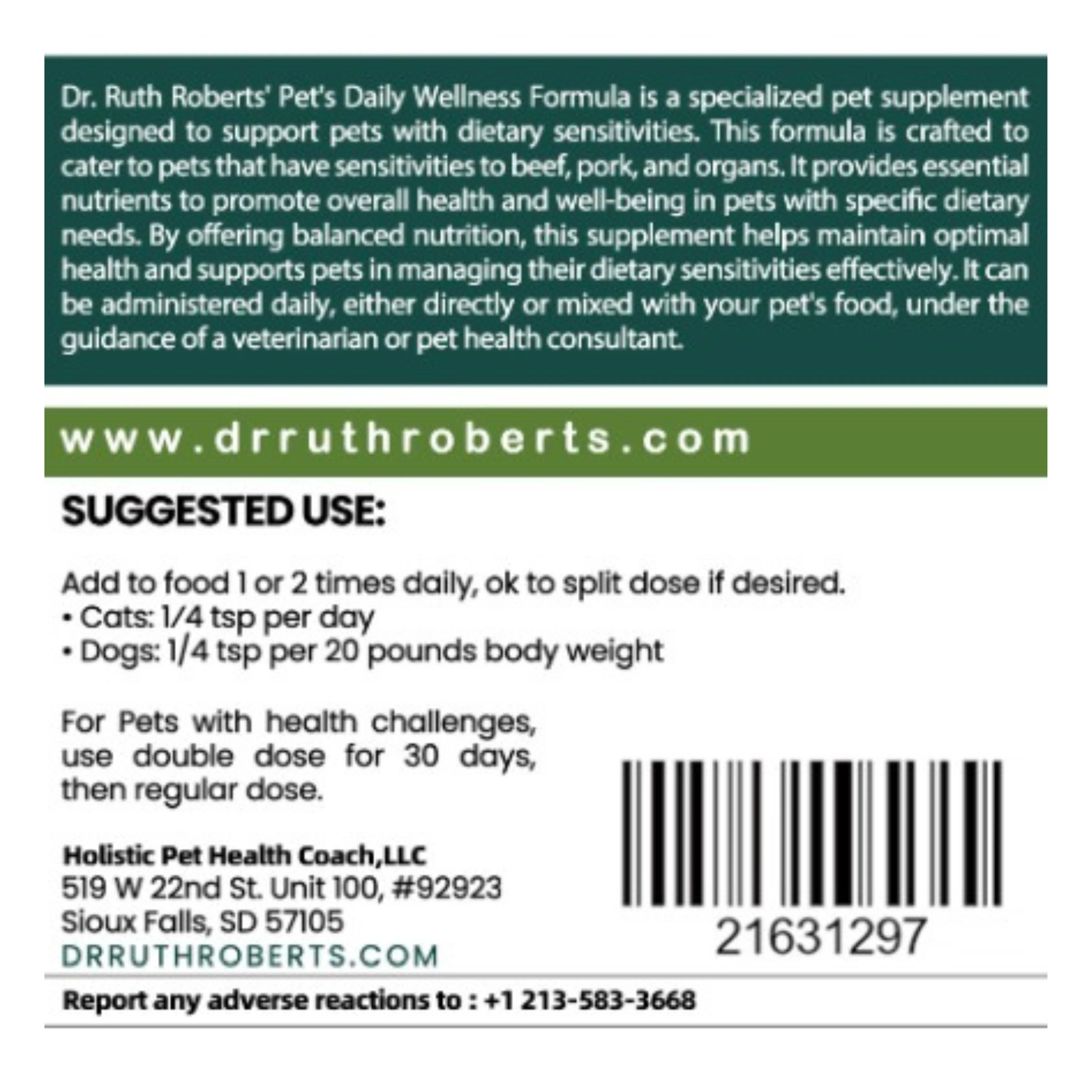 Pet's Daily Wellness Formula - For Pets With Pork/Beef Allergy - Image 4