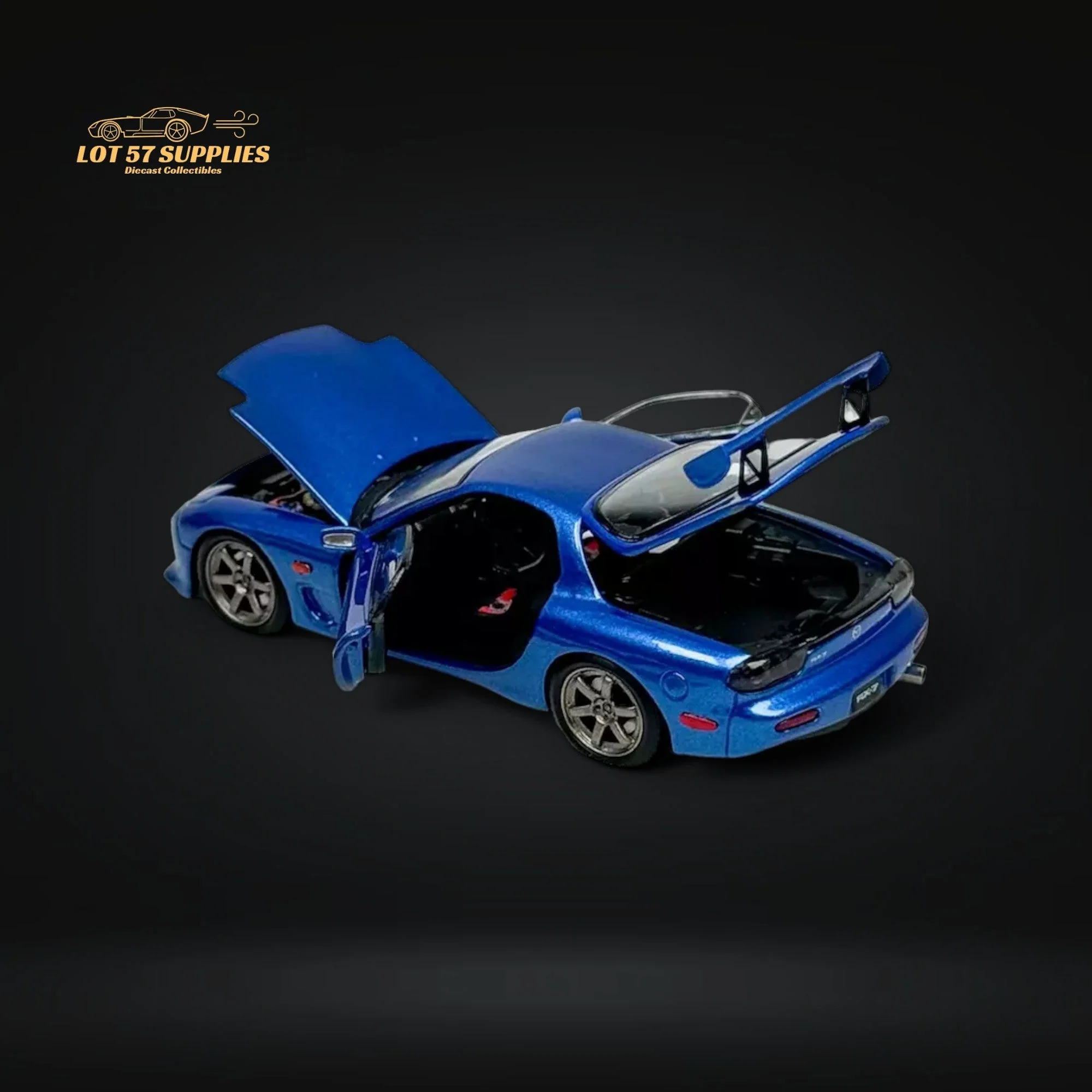 PGM Mazda RX-7 FD3S Metallic Blue 1:64 - Image 5