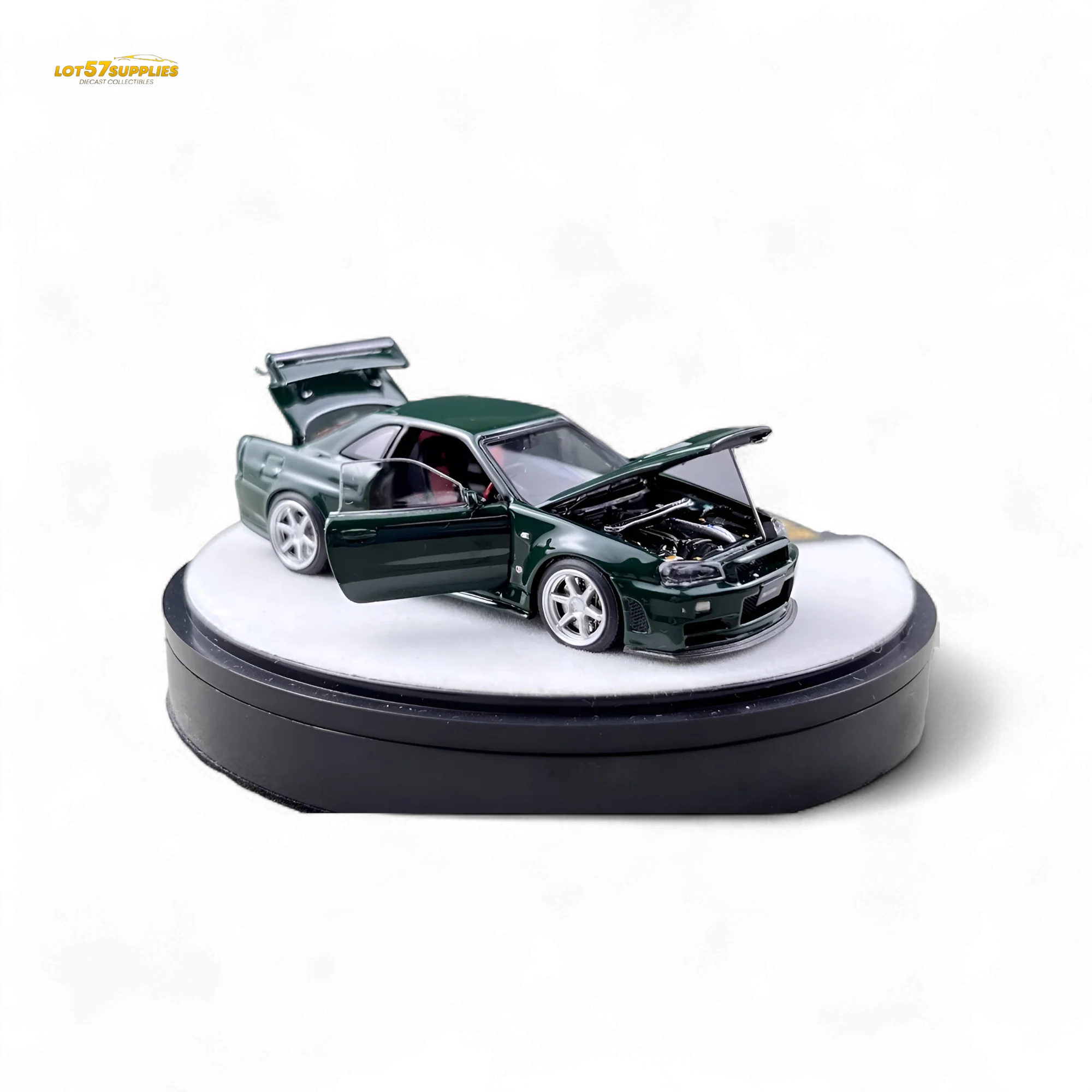 PGM Nissan GTR R34 Z-TUNE - British Green 1:64 Luxury Box 1:64 - Image 3