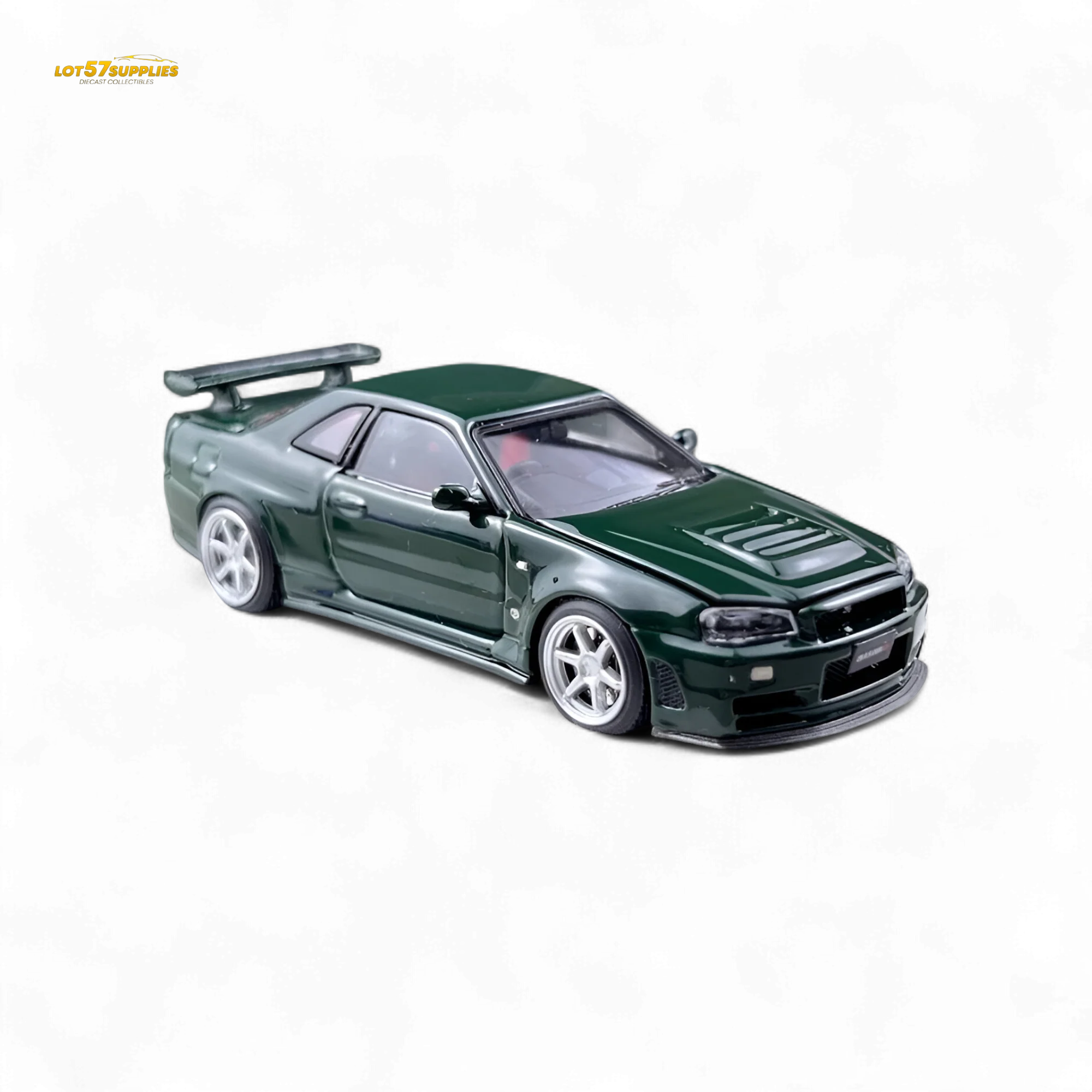 PGM Nissan GTR R34 Z-TUNE - British Green 1:64 Luxury Box 1:64 - Image 4
