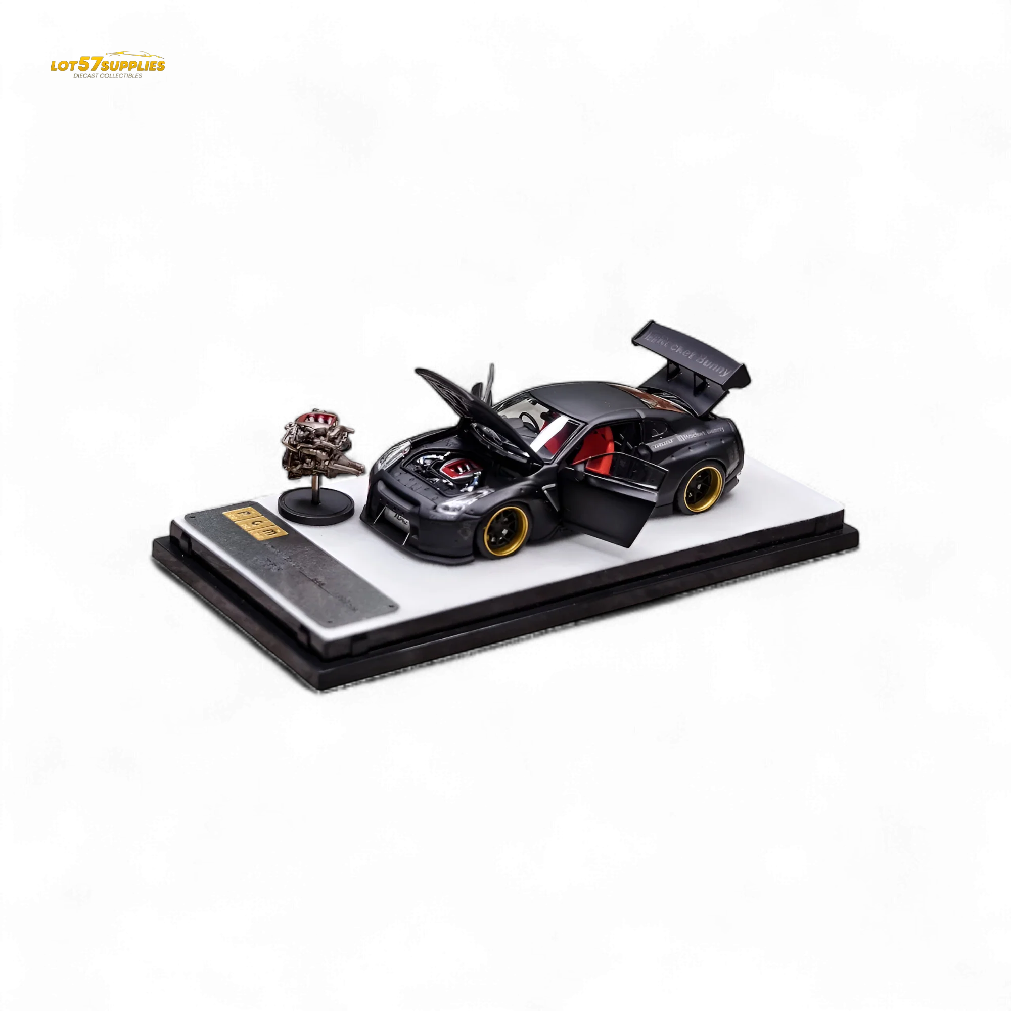 PGM Rocket Bunny R35 Matte Black 1:64 - Image 3