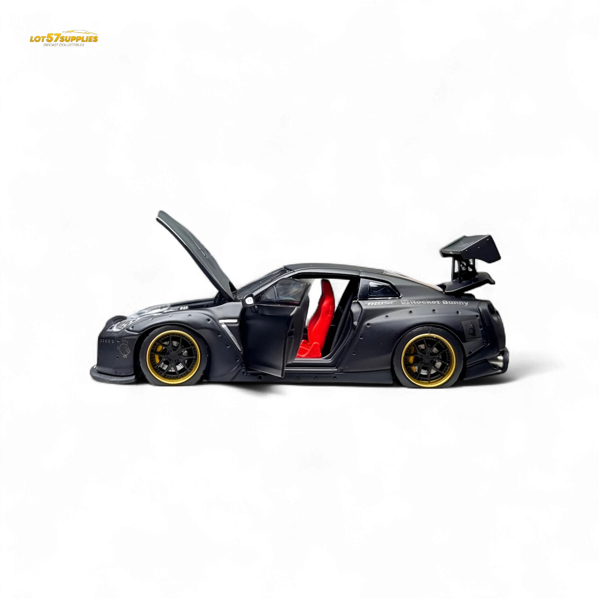 PGM Rocket Bunny R35 Matte Black 1:64 - Image 8