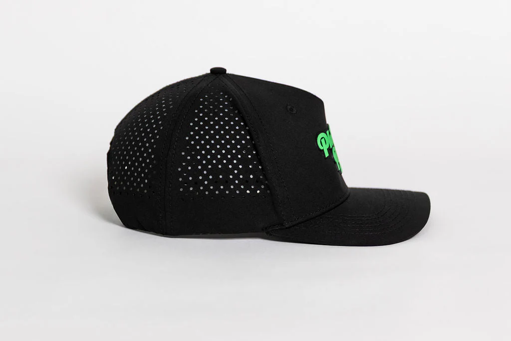 Philly Philly Dad Performance Hat - Black w/ Kelly Green Letters - Image 4