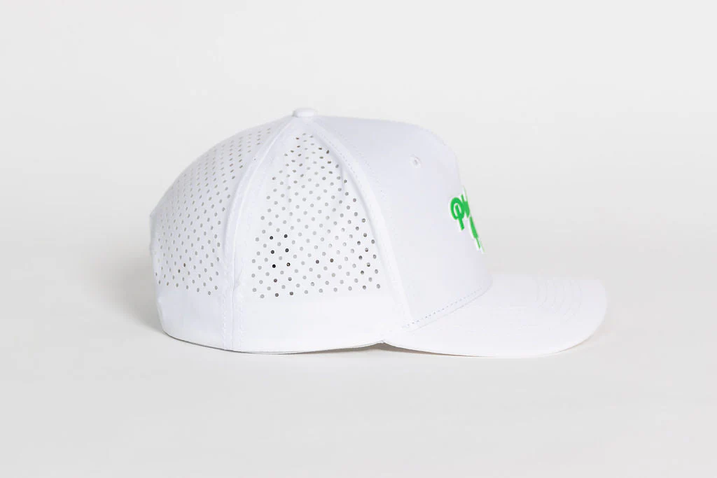Philly Philly Dad Performance Hat - White w/ Kelly Green Letters - Image 3