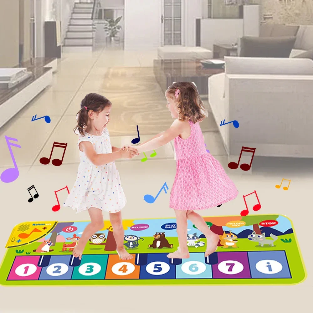 Piano Mat for Kids Kids Toddlers Floor Keyboard Dance Mat Baby Fitness Play Animal Music Blanket Instrument Toys Girl Boy Gift - Image 3