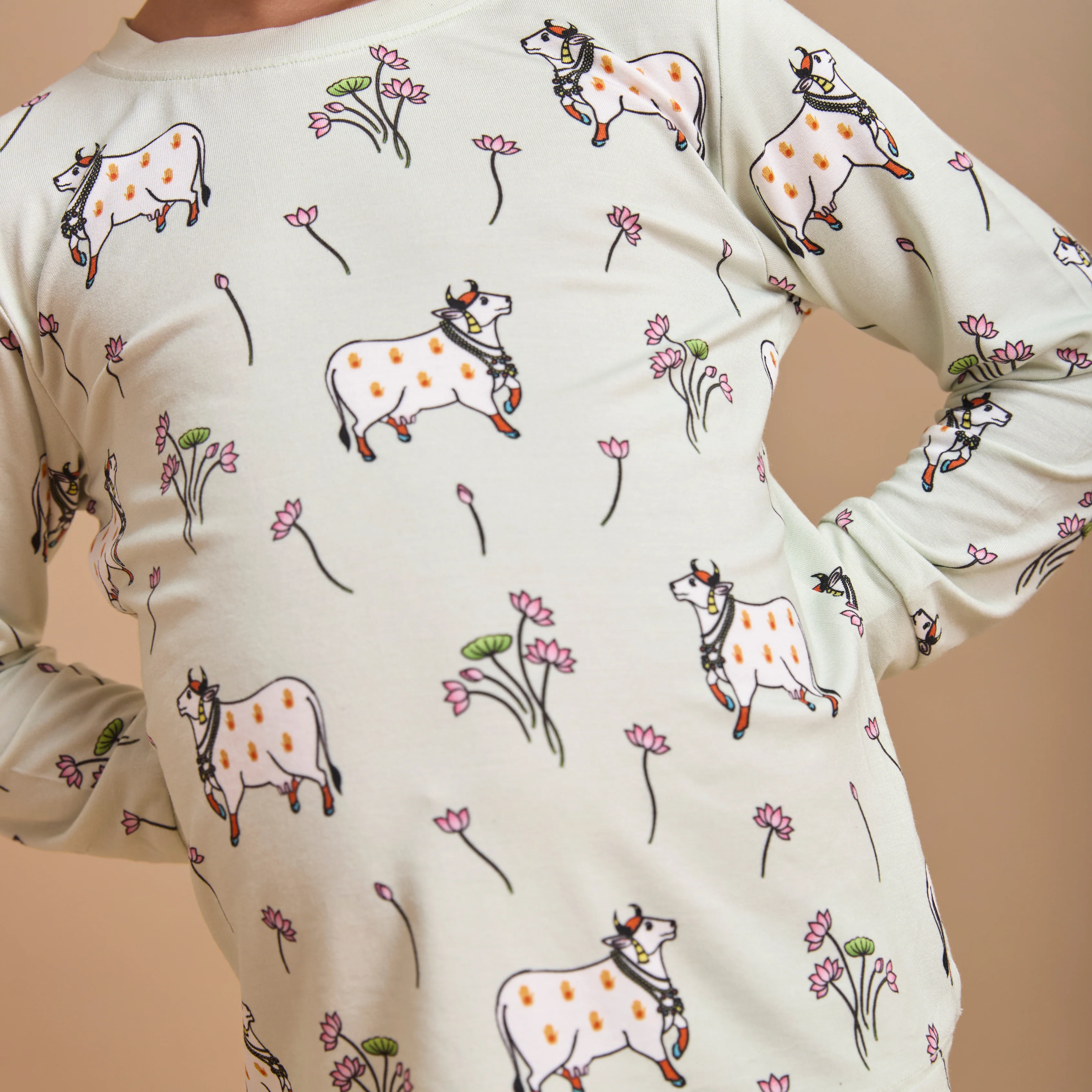 Pichwai Pastures Toddler PJ Set - Image 2