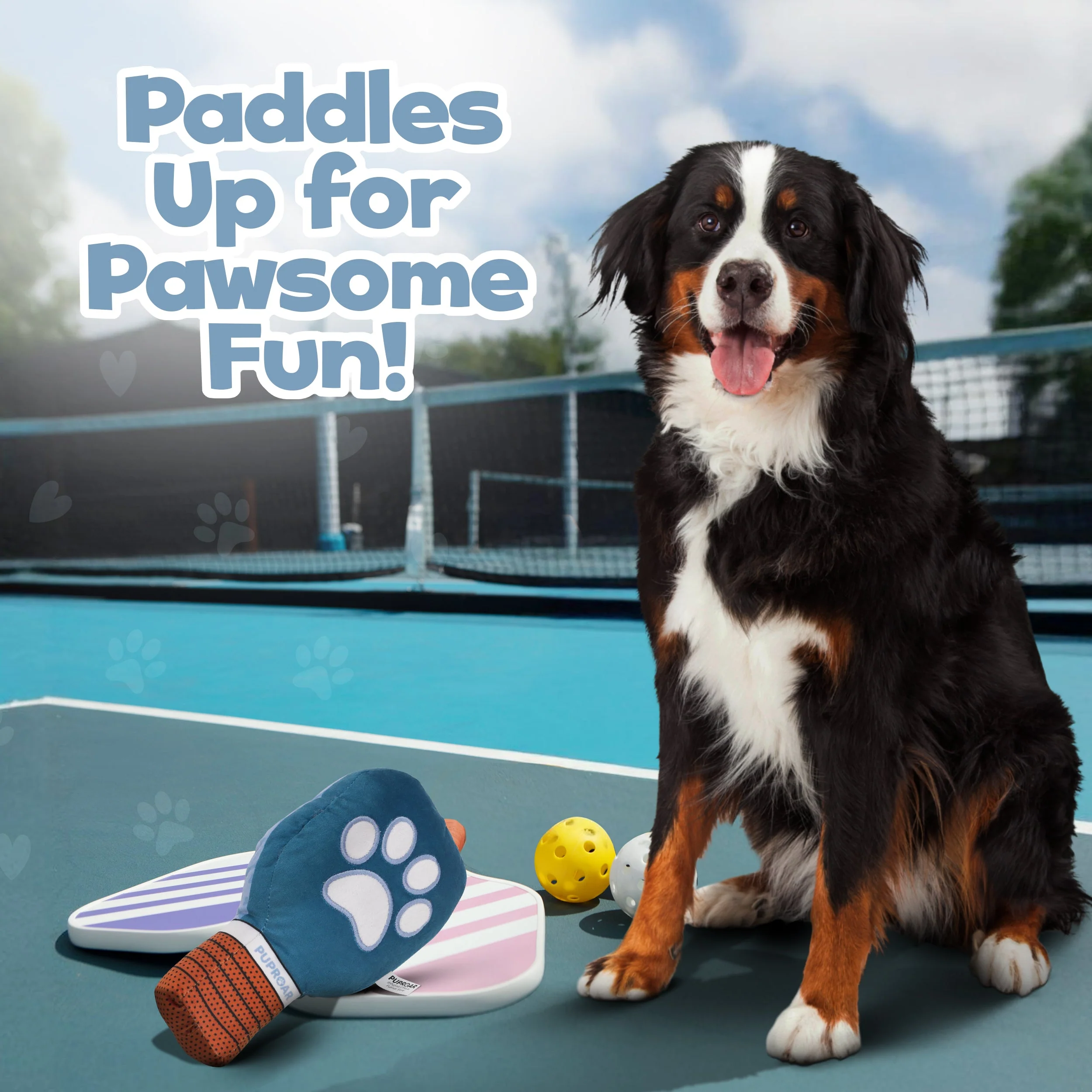 Pickleball Squeaky and Crinkle Paper Dog Toy -Funny Pickle Ball Puppy Gift - Image 4