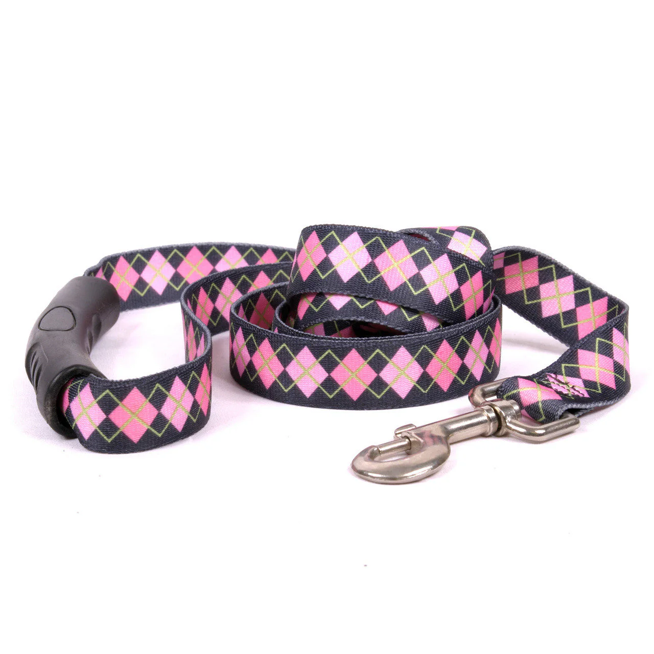 Pink Argyle Dog Leash - Image 3