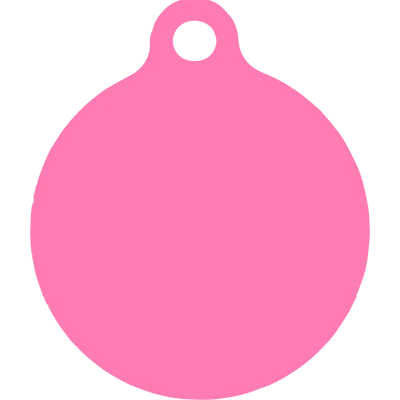 Pink Argyle HD Dog ID Tag - Image 4