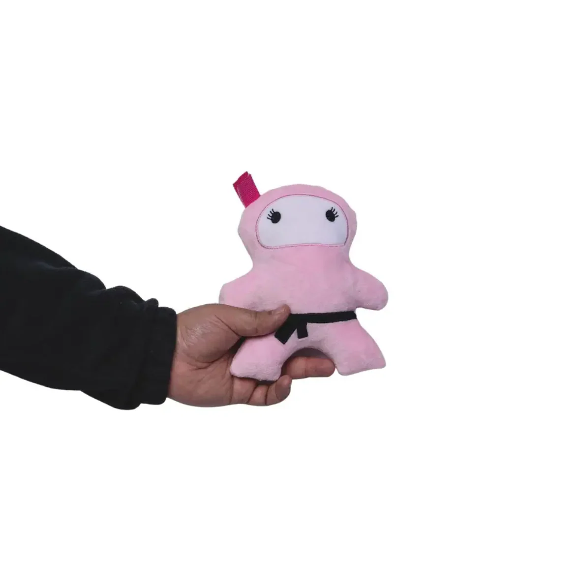 Pink & Black Ninja Love Plush Dog Toy Gift Set – with Squeaker & Crinkle Paper for Fun Play - Image 4