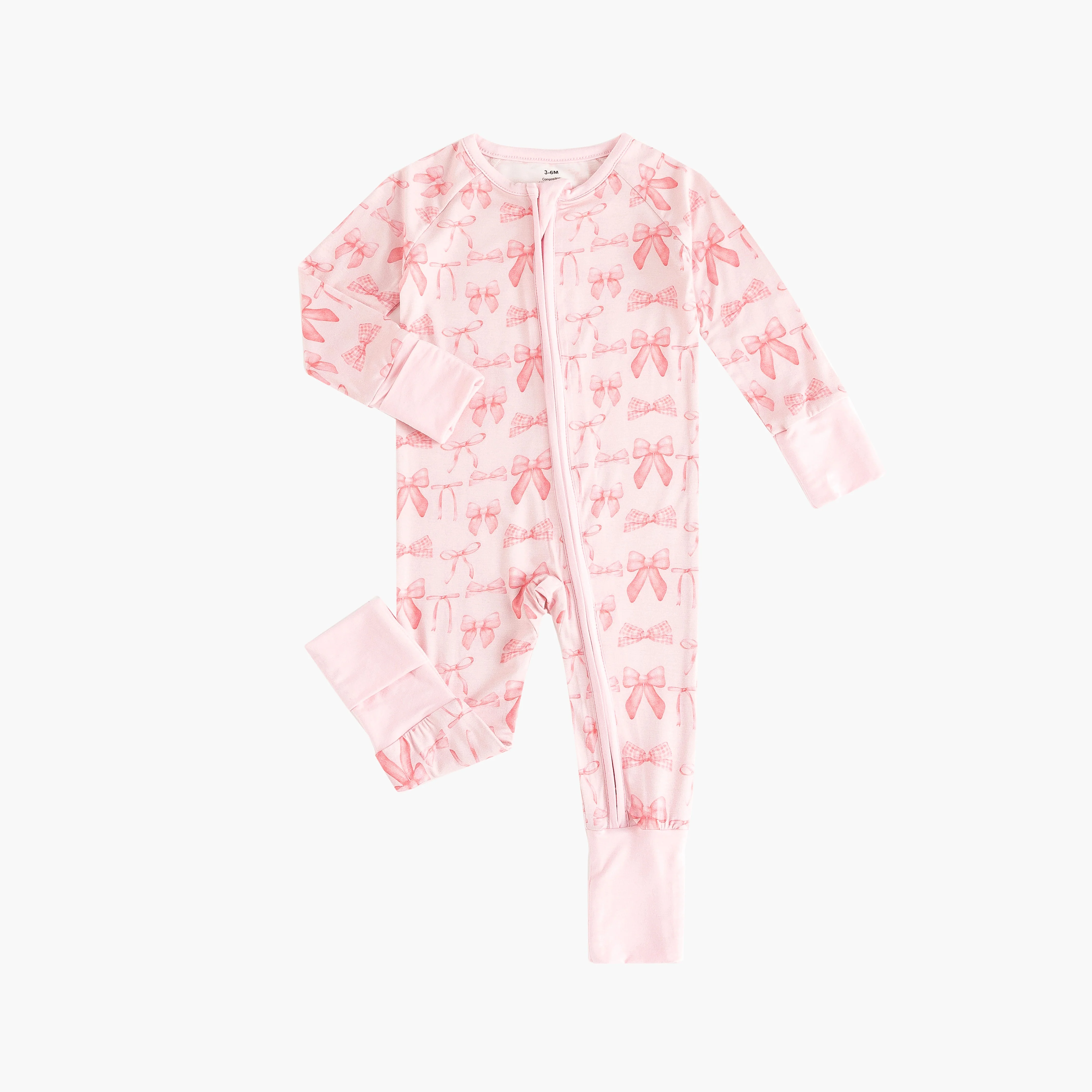 Pink Bows (Convertible Zip Footies) - Image 2