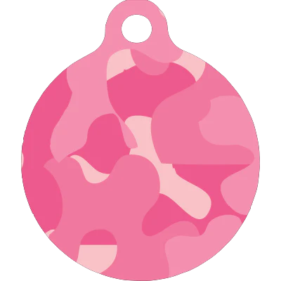 Pink Camo HD Dog ID Tag - Image 3