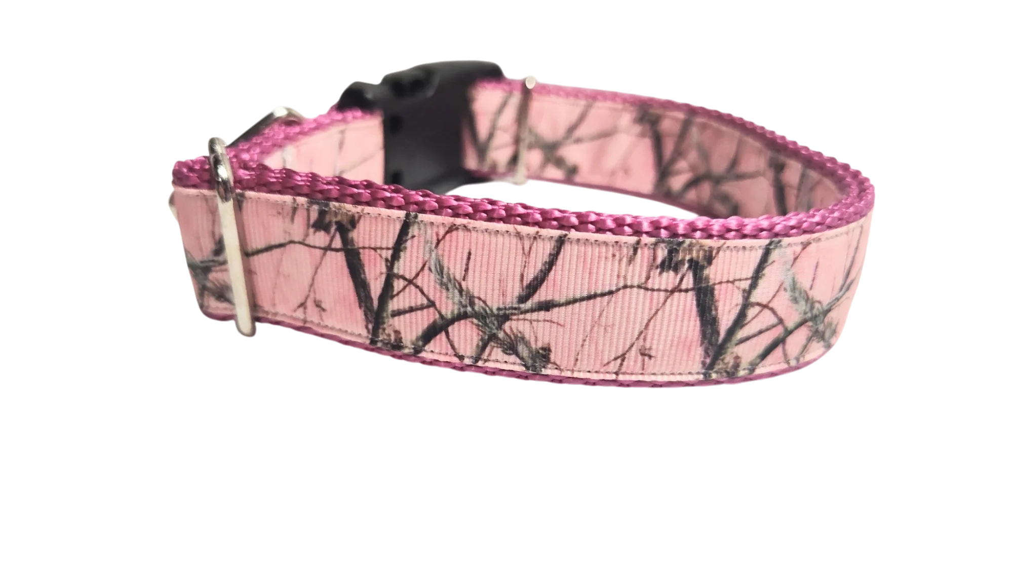 Pink Camo Nylon Dog Collar - Image 3