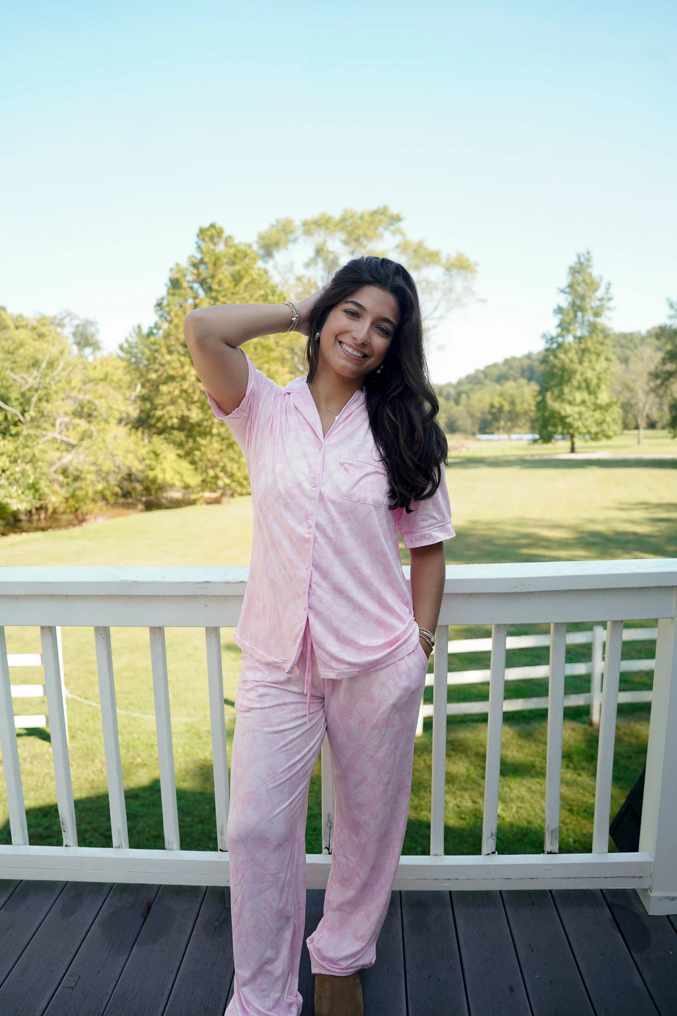 Pink Camo - Short Sleeve + Pant Pajama Set - Image 4
