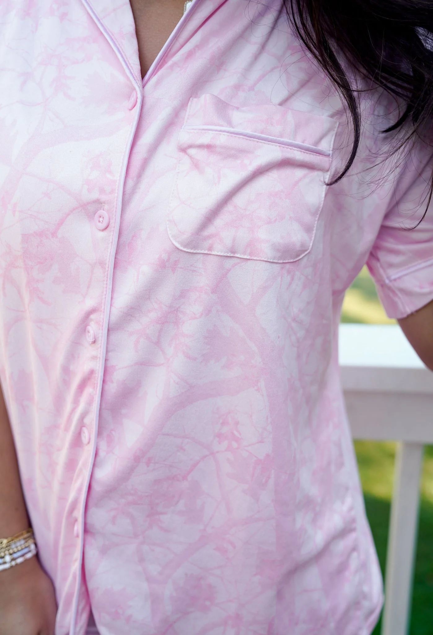 Pink Camo - Short Sleeve + Pant Pajama Set - Image 6
