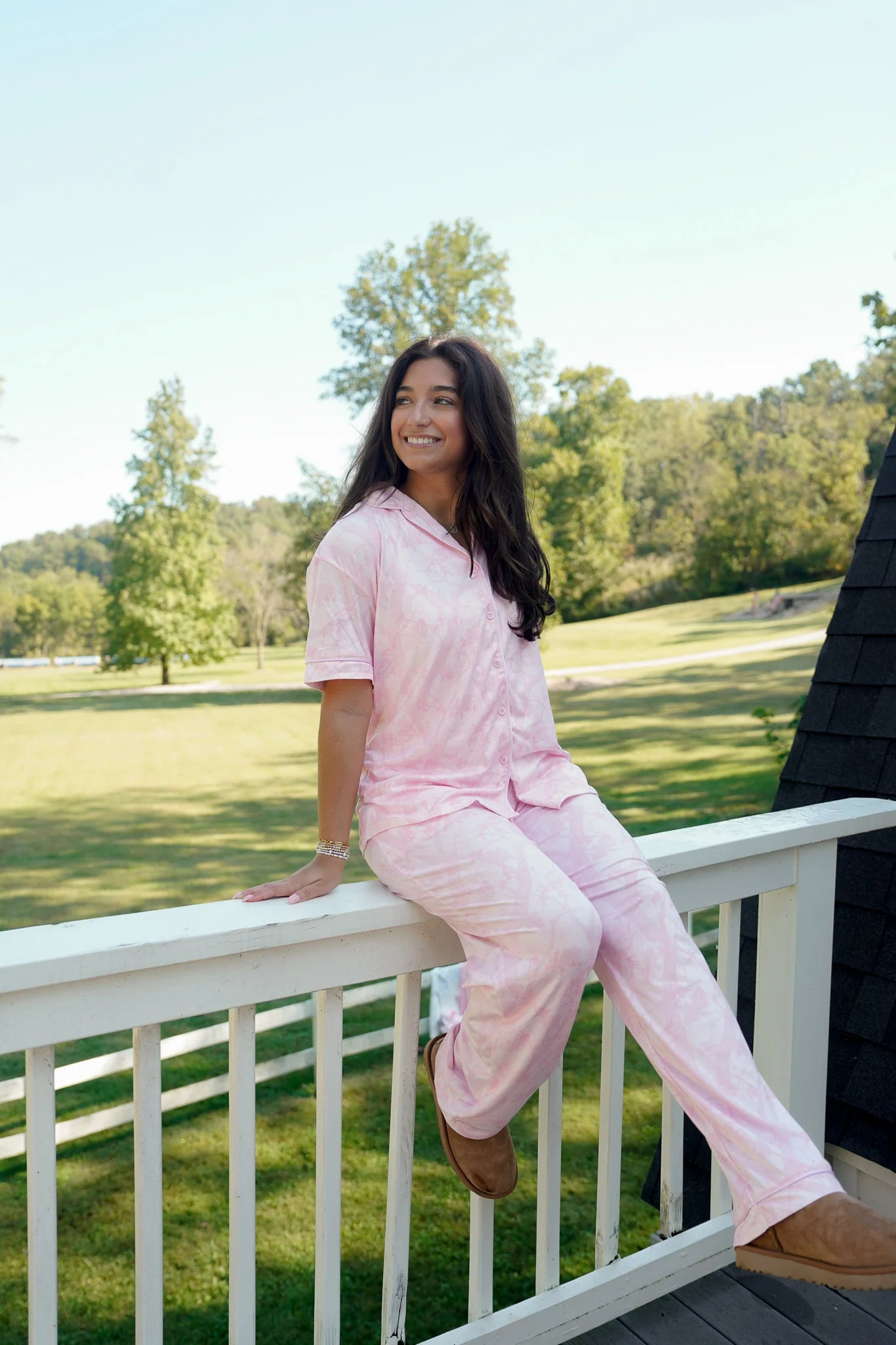 Pink Camo - Short Sleeve + Pant Pajama Set - Image 7