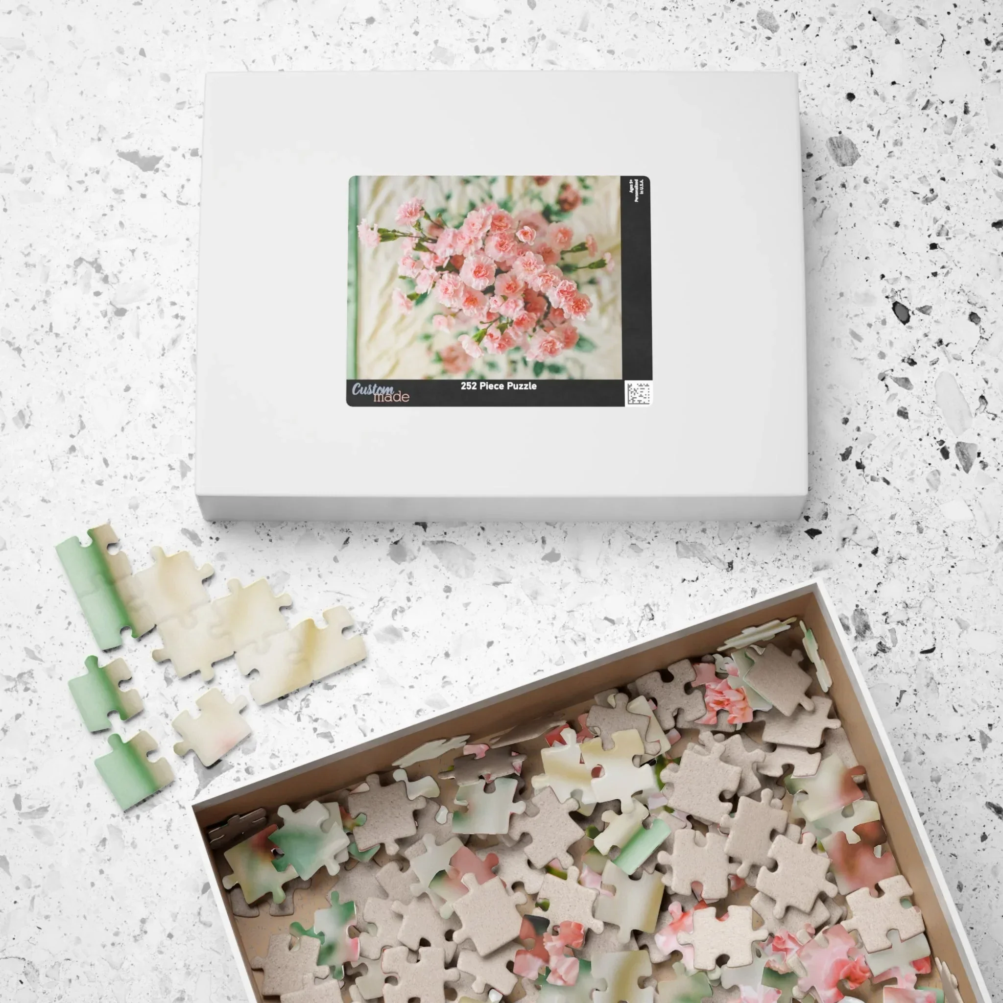 Pink Carnation Flower Puzzle - Image 13