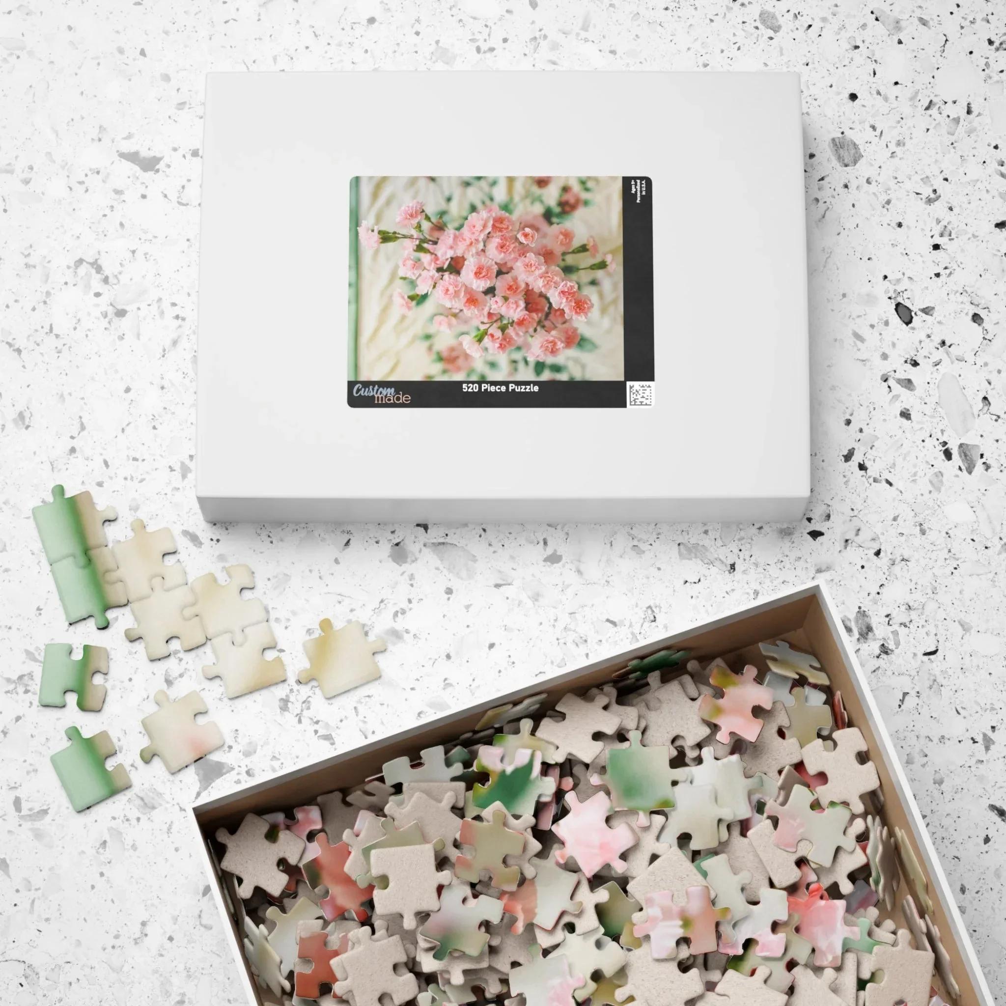Pink Carnation Flower Puzzle - Image 16