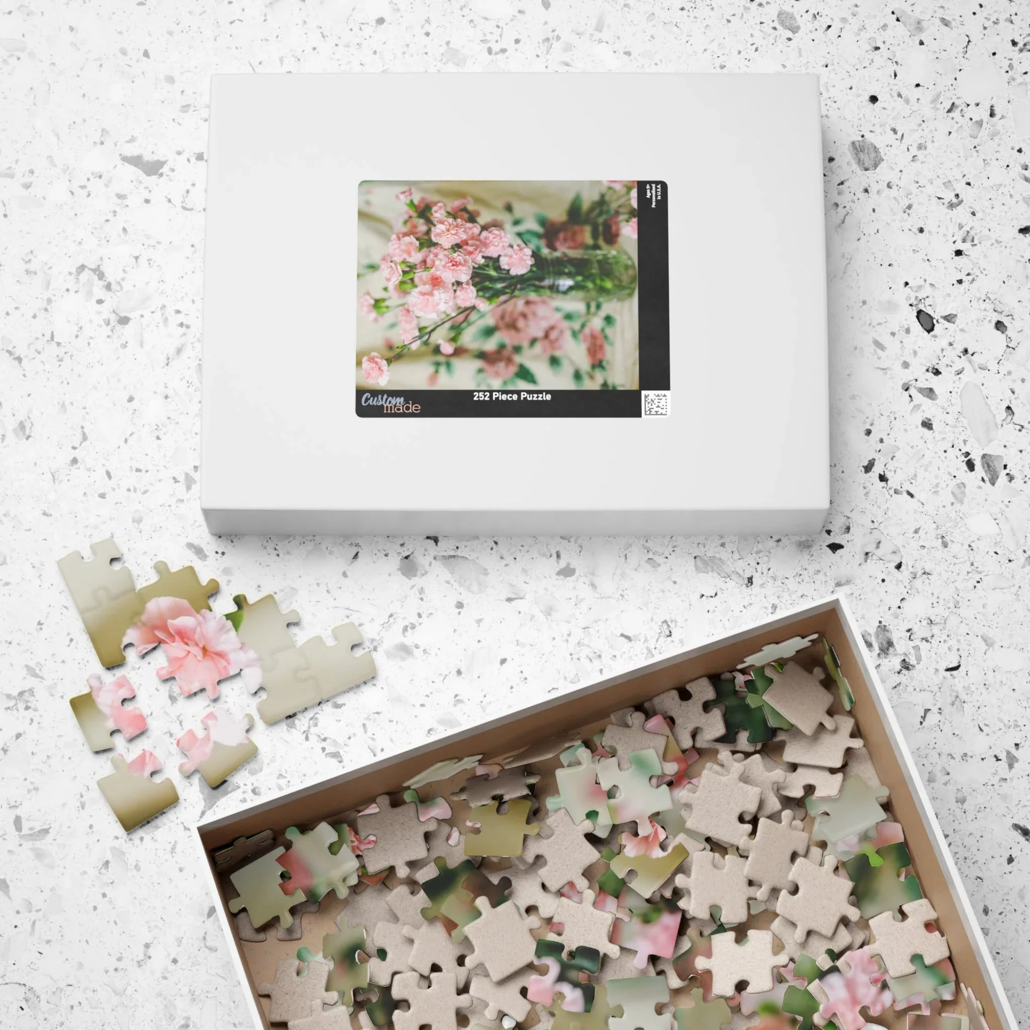 Pink Carnation Flower Puzzle - Image 13