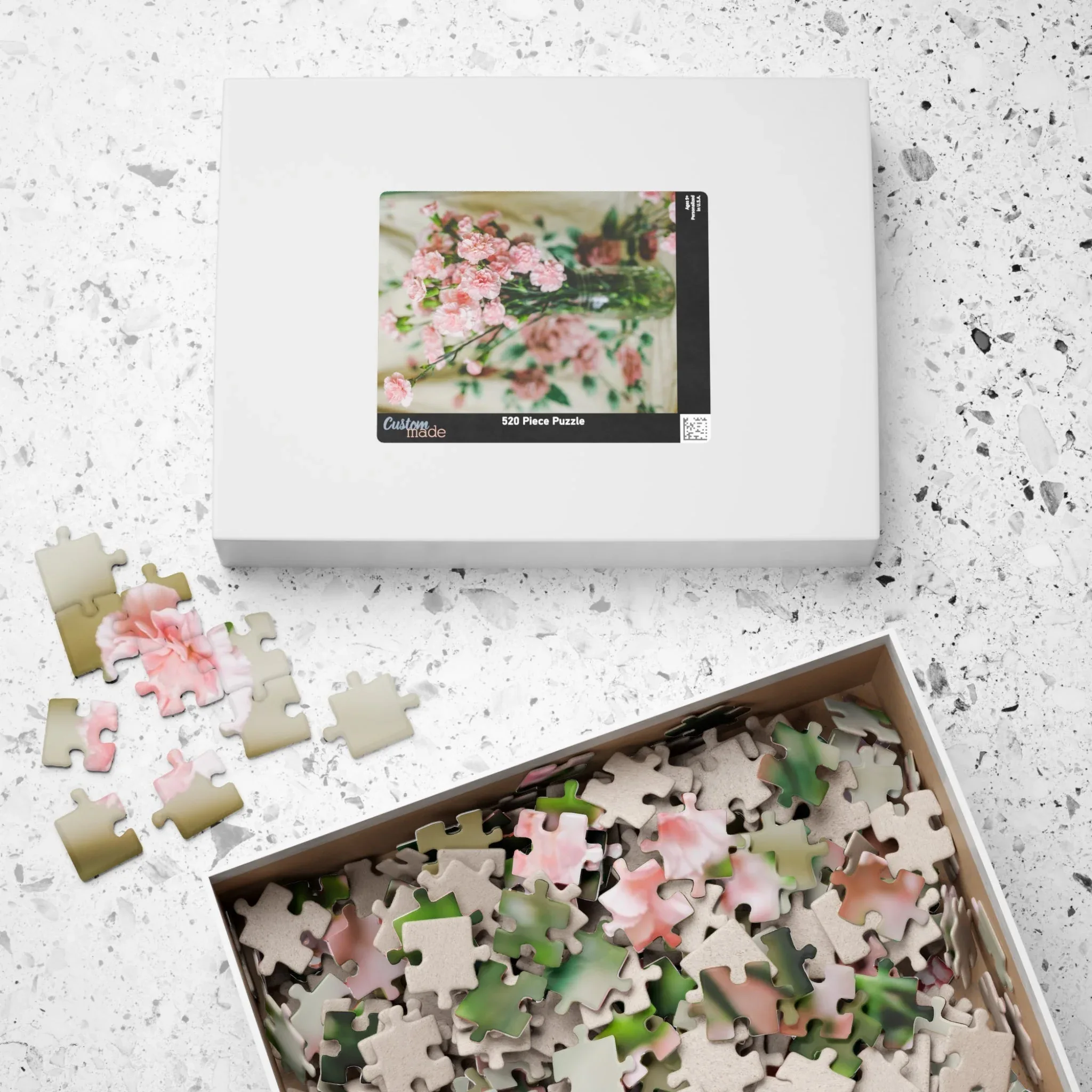 Pink Carnation Flower Puzzle - Image 16