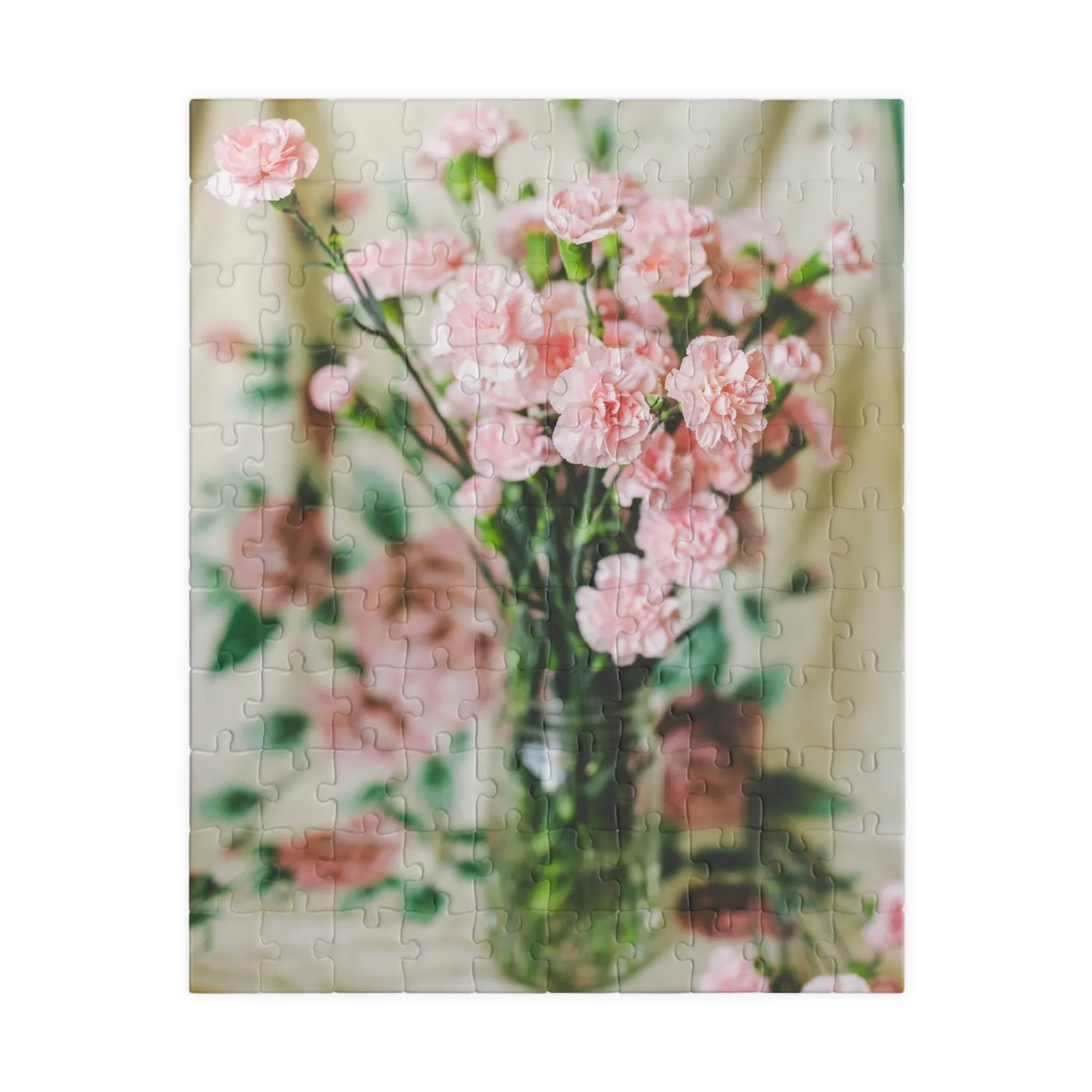 Pink Carnation Flower Puzzle - Image 2