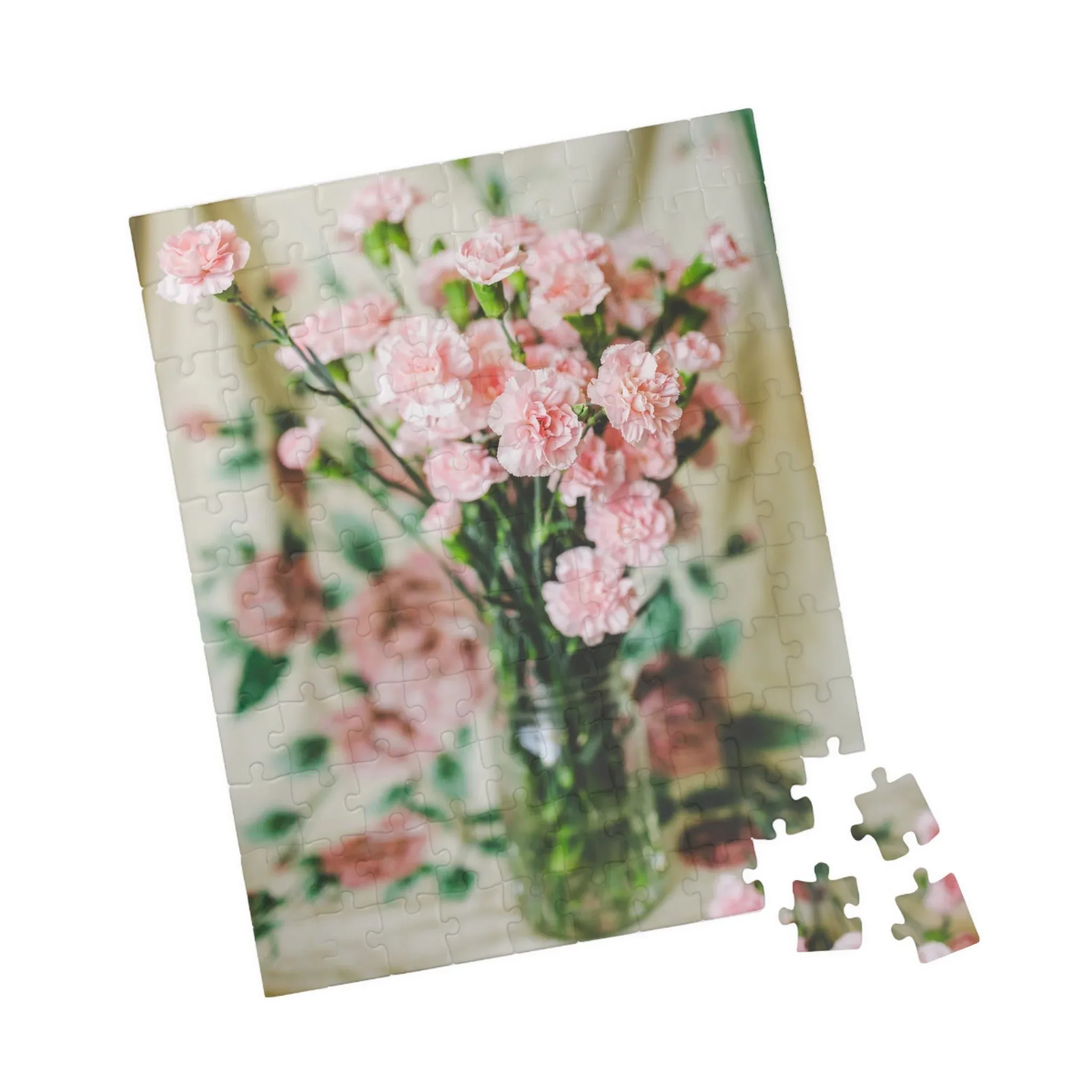 Pink Carnation Flower Puzzle - Image 9