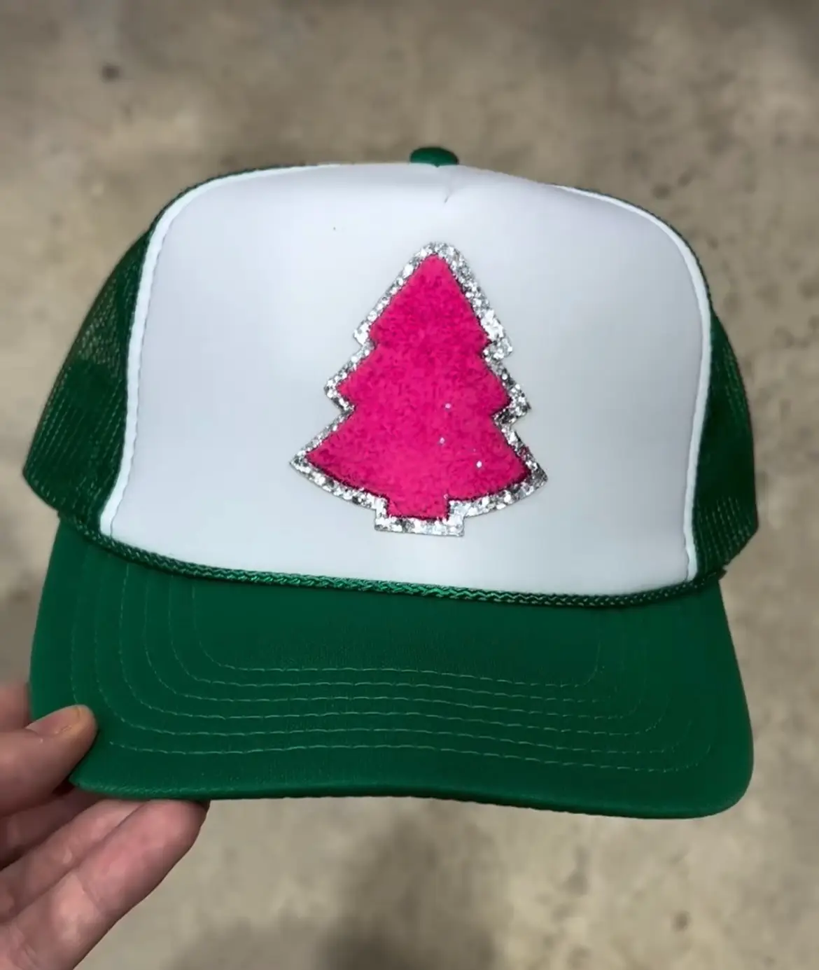 Pink Chenille Tree Trucker - Image 2