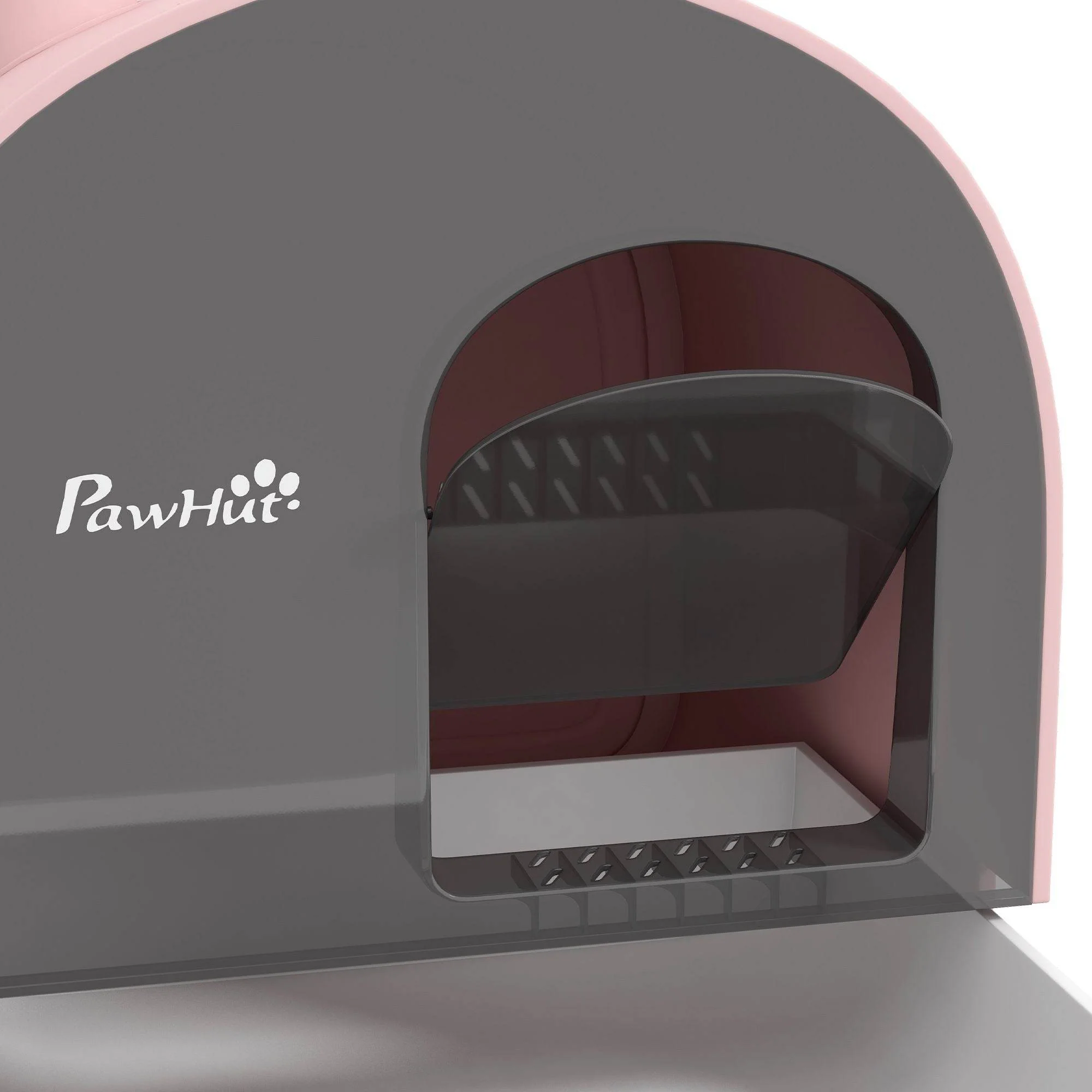 Pink Covered Cat Litter Box with Odor Filter - Complete Privacy Kit with Tray, Scoop & Mat | Compact Hooded Litter House - Image 7