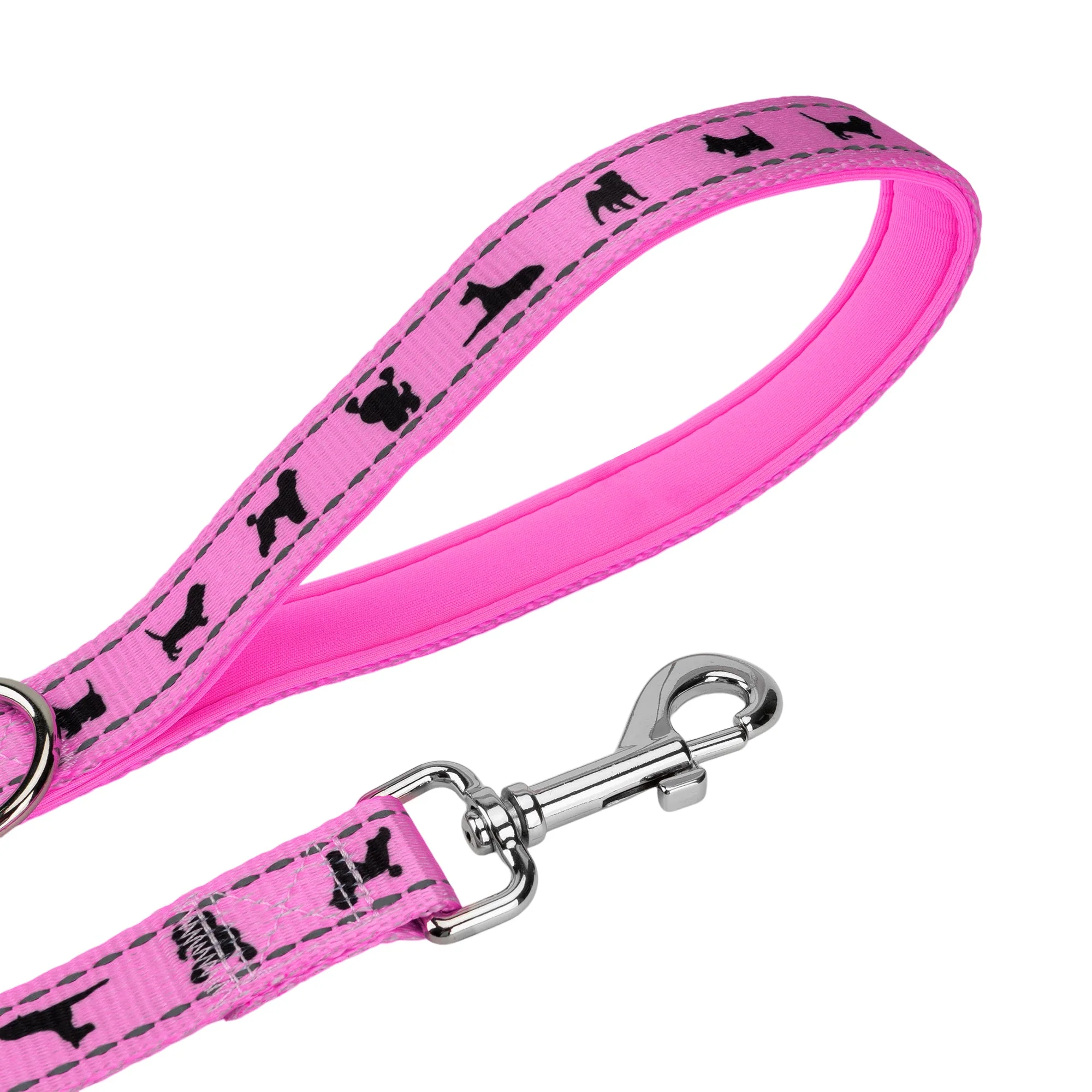 Pink Dog Leash by EcoBark - Padded Comfort Grip Leash - 4ft, 5ft, and 6ft Leash for Teacup, Small, and Medium Dogs - Image 2