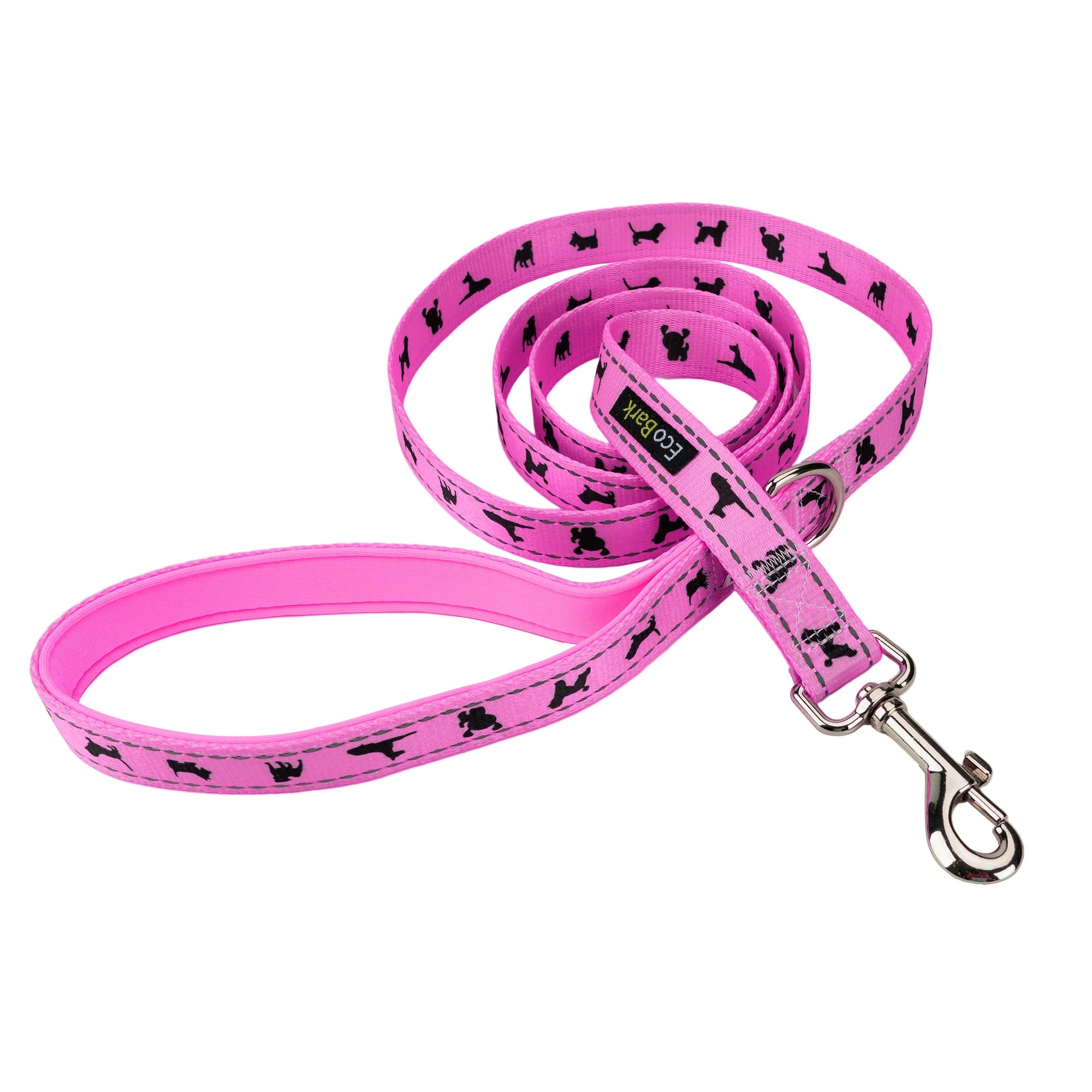 Pink Dog Leash by EcoBark - Padded Comfort Grip Leash - 4ft, 5ft, and 6ft Leash for Teacup, Small, and Medium Dogs - Image 3