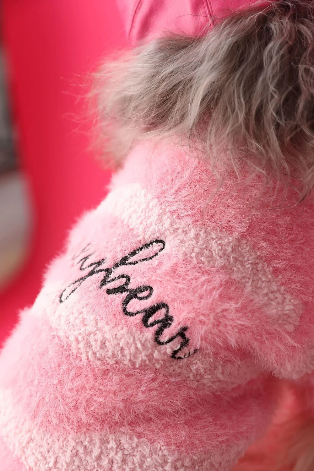 Pink Fluffy Pet Sweater - Image 4