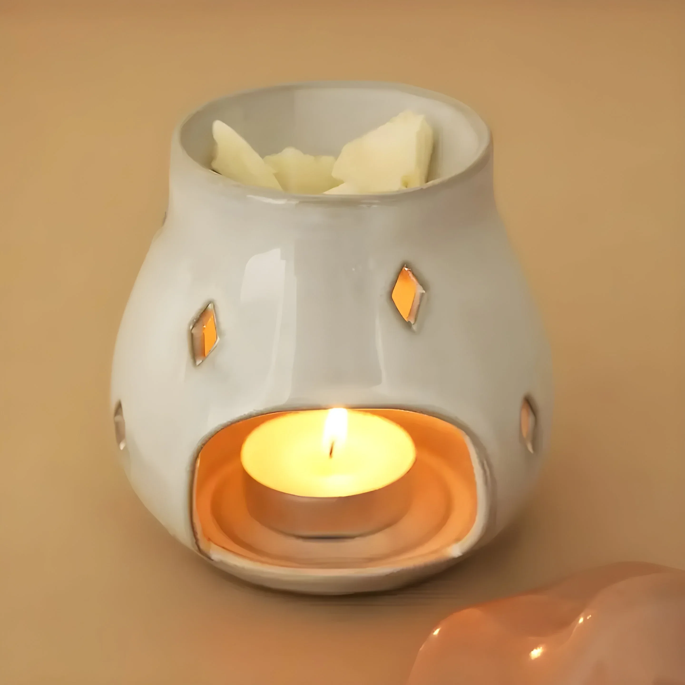 Pink Mushroom Wax Melt Warmer Ceramic - Image 2