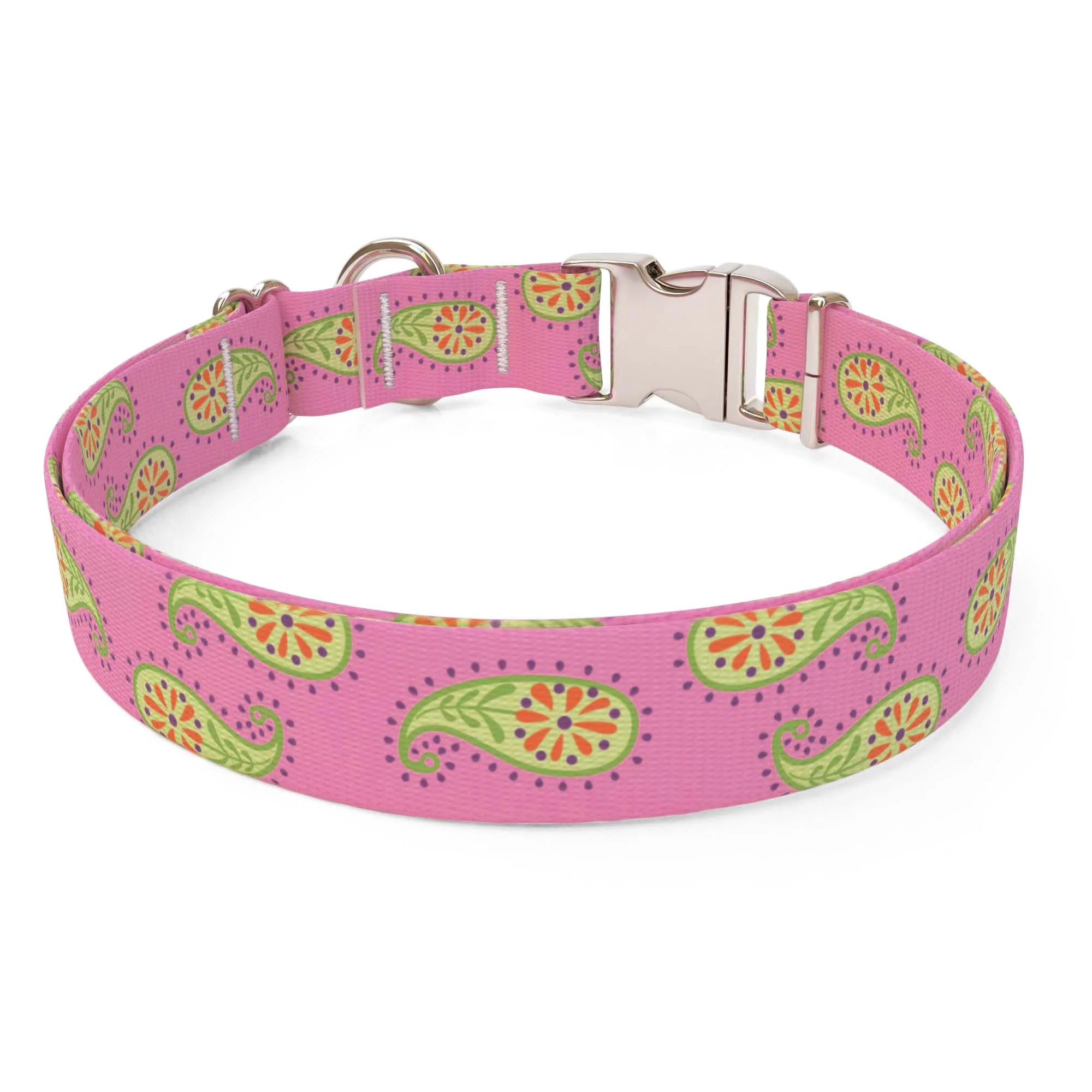 Pink Paisley Dog Collar - Image 2