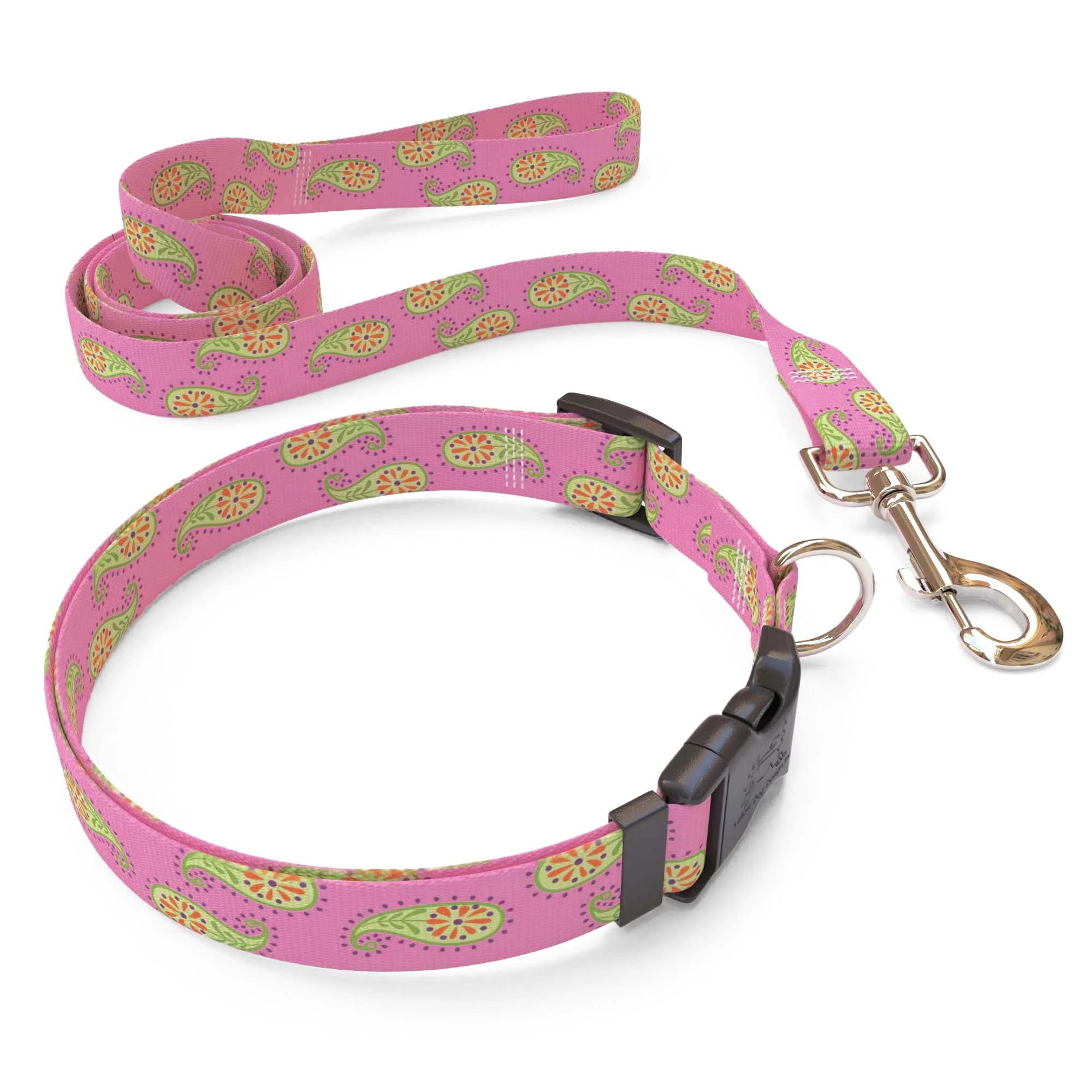 Pink Paisley Dog Collar - Image 4