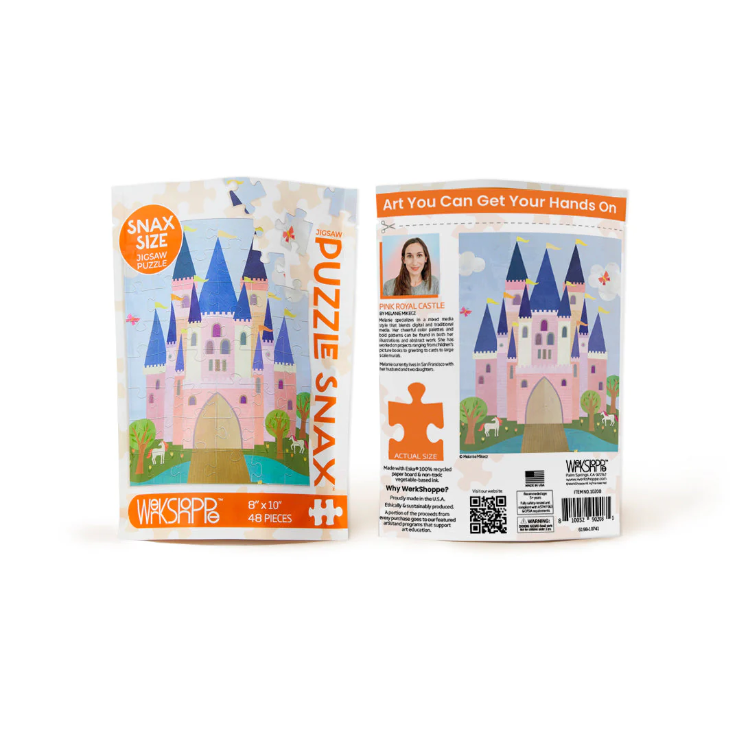Pink Royal Castle 48 Piece Jigsaw Puzzle Snax - Image 3