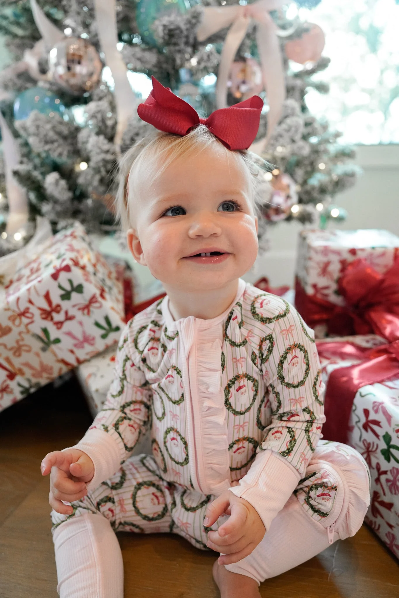 Pink Santa - Ribbed Bamboo Sleeper - Image 2