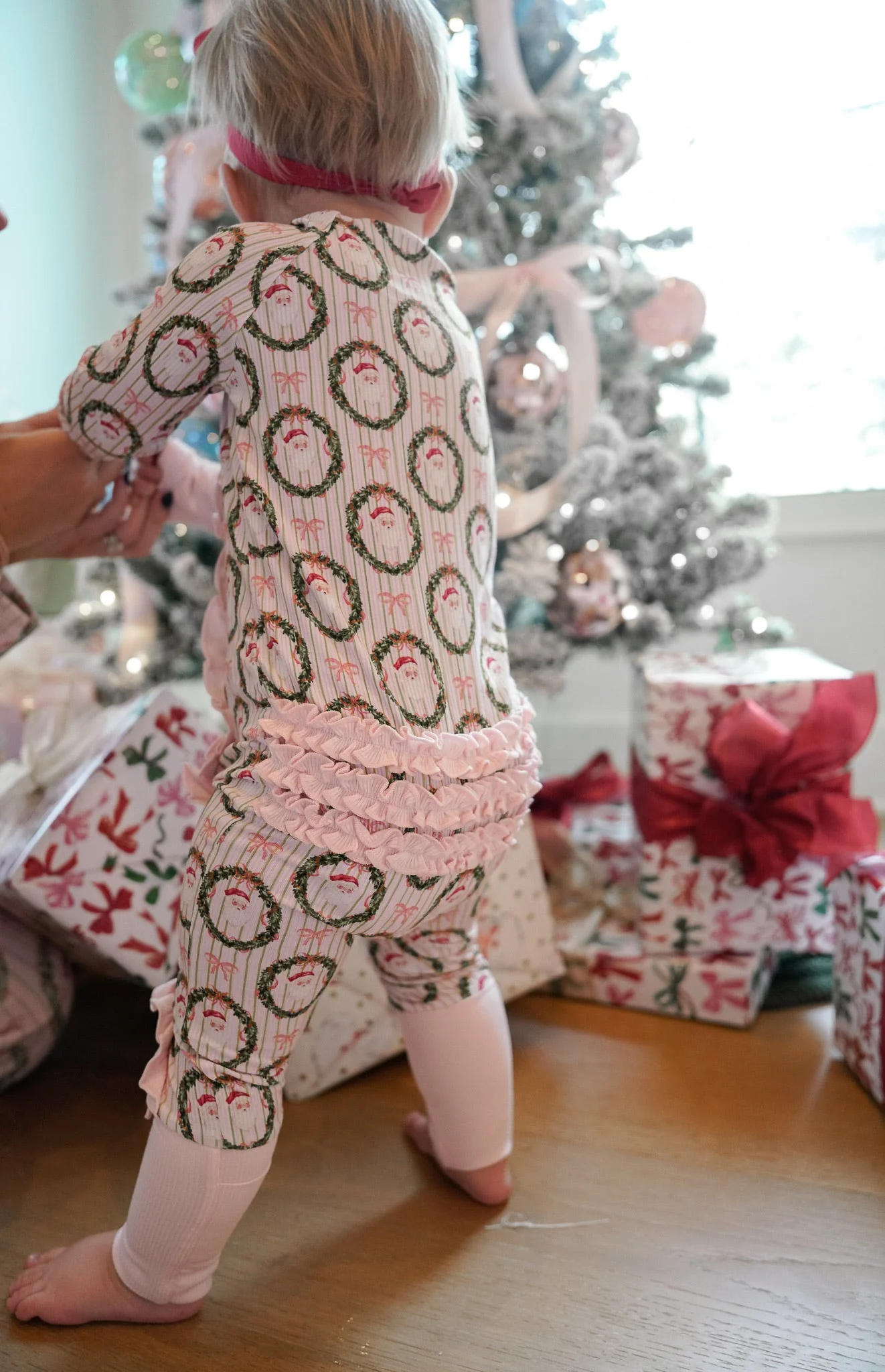 Pink Santa - Ribbed Bamboo Sleeper - Image 5