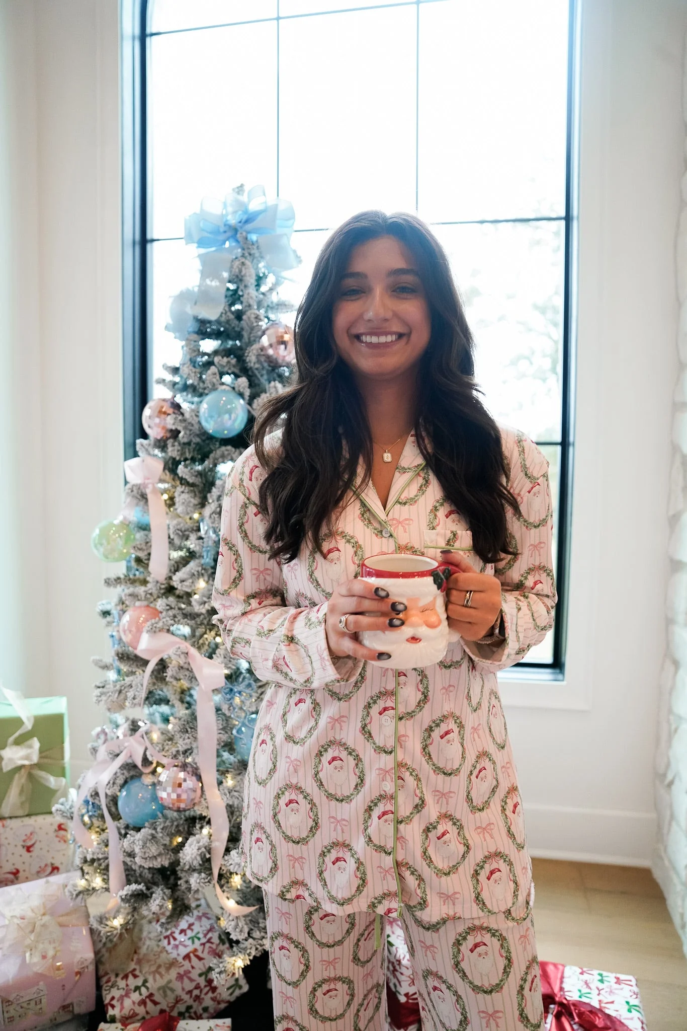 Pink Santa - Ribbed Long Pajama Set - Image 11