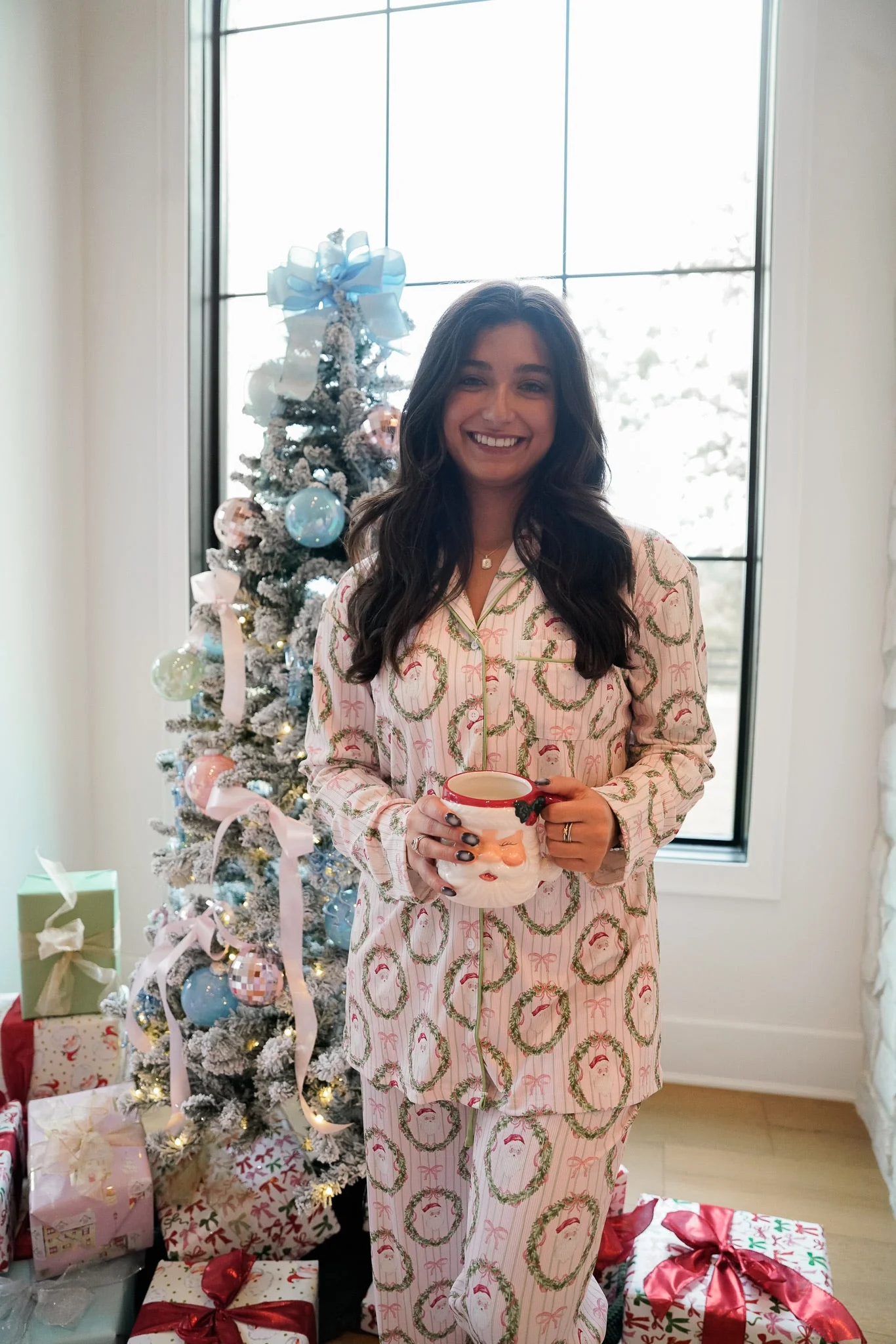 Pink Santa - Ribbed Long Pajama Set - Image 12