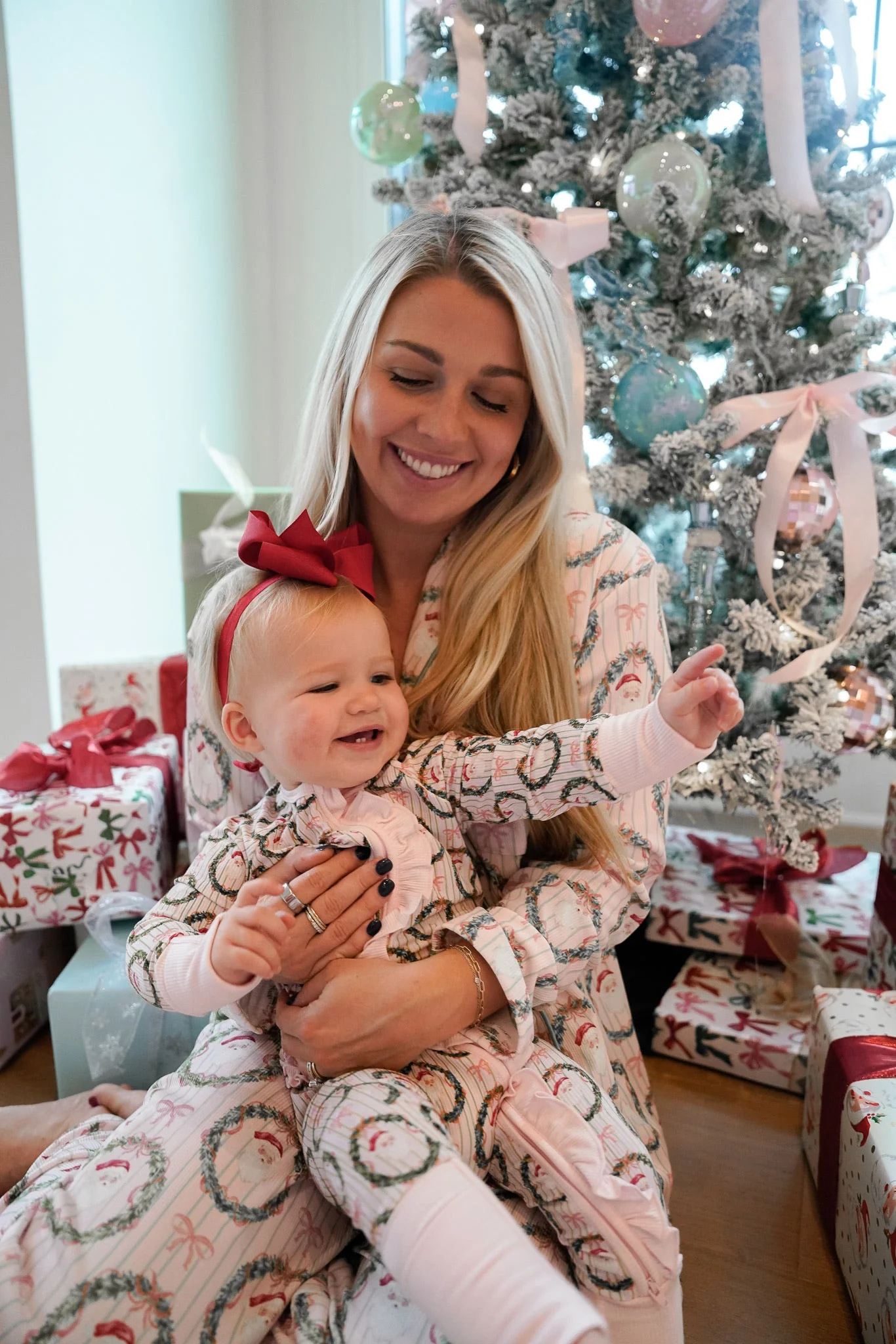 Pink Santa - Ribbed Long Pajama Set - Image 7