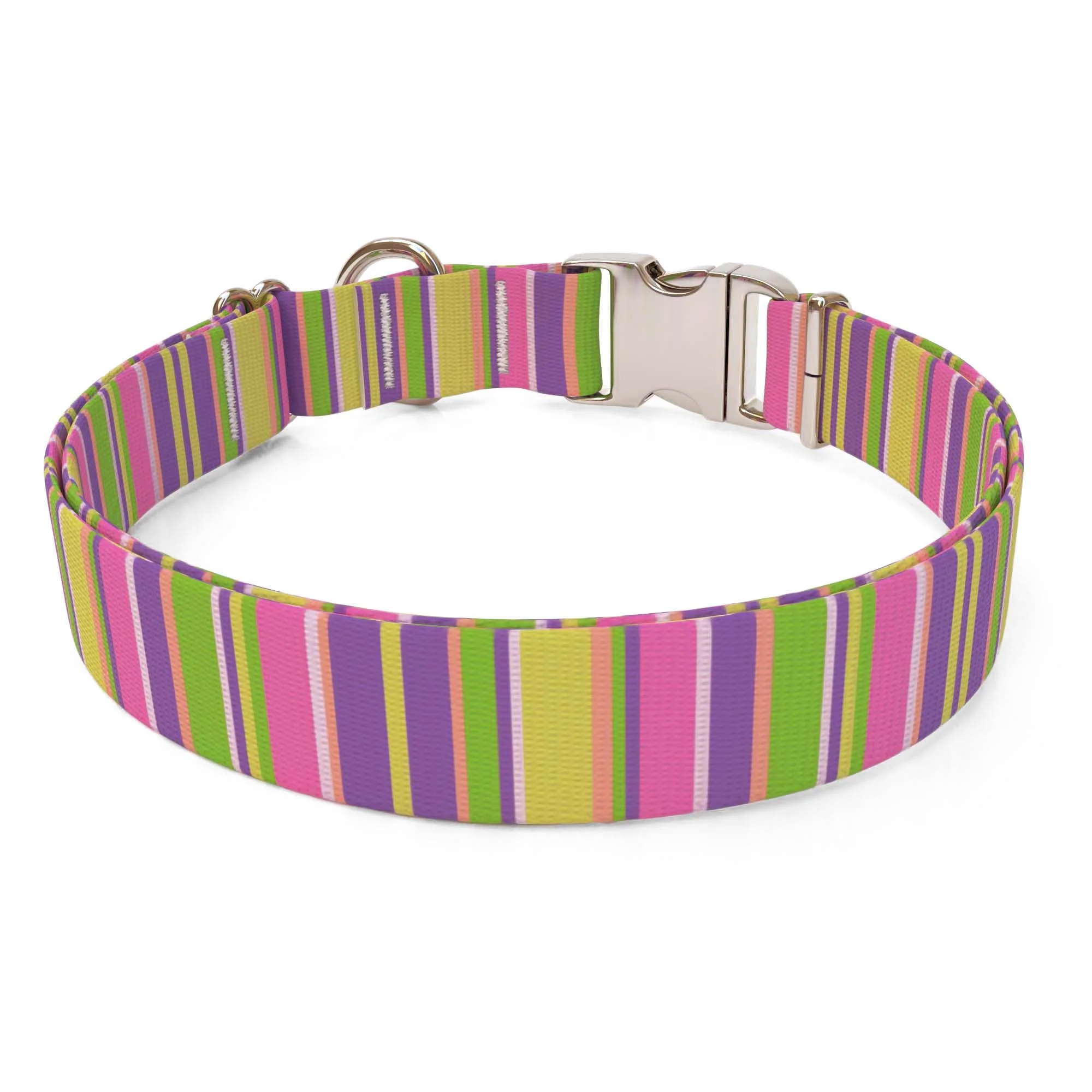 Pink Stripes Dog Collar - Image 2