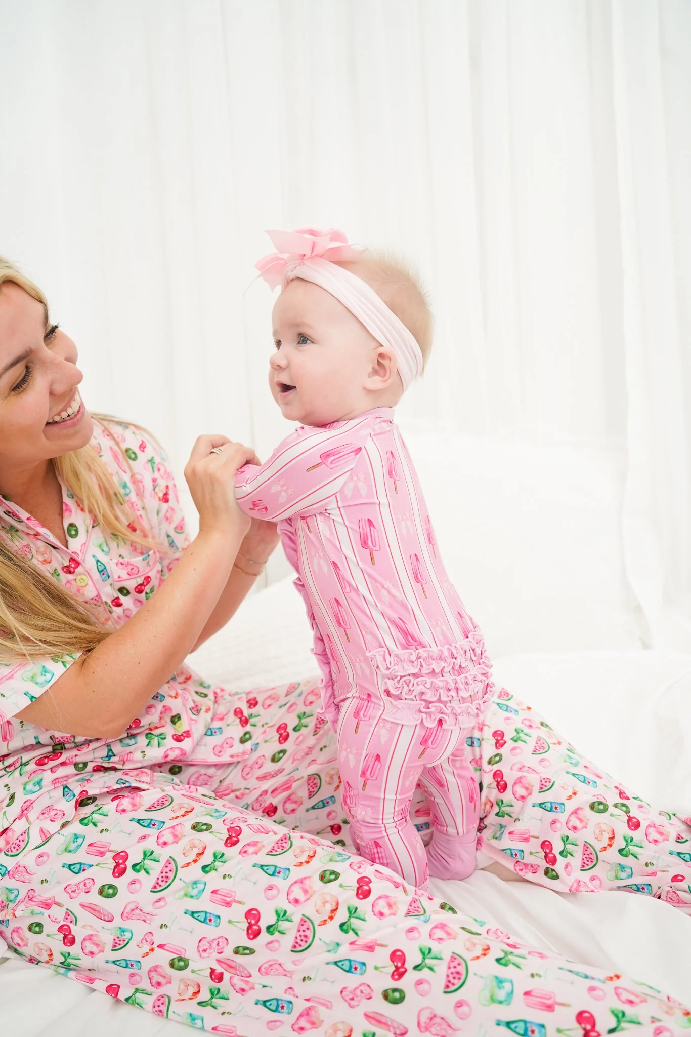Pink Summer Spritz - Short Sleeve + Pant Pajama Set - Image 15
