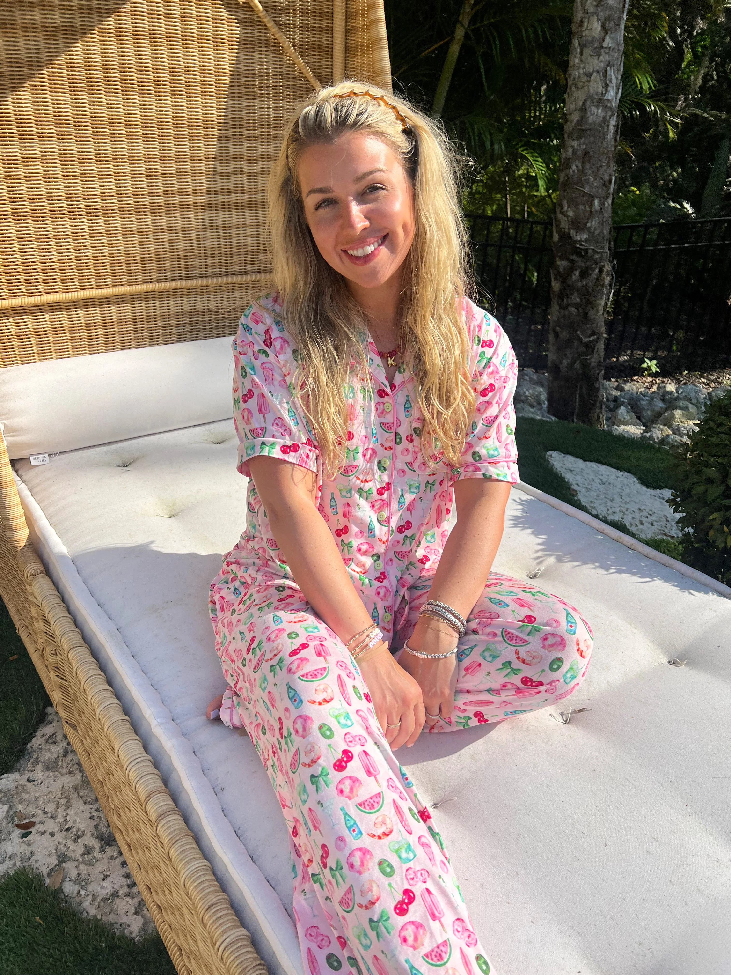 Pink Summer Spritz - Short Sleeve + Pant Pajama Set - Image 7